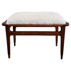 Vintage Scandinavian Mid-Century Modern Teak Foot Stool