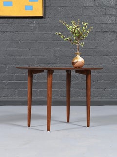 Newly Refinished - Scandinavian Mid Century Modern Walnut Side Table by Dux