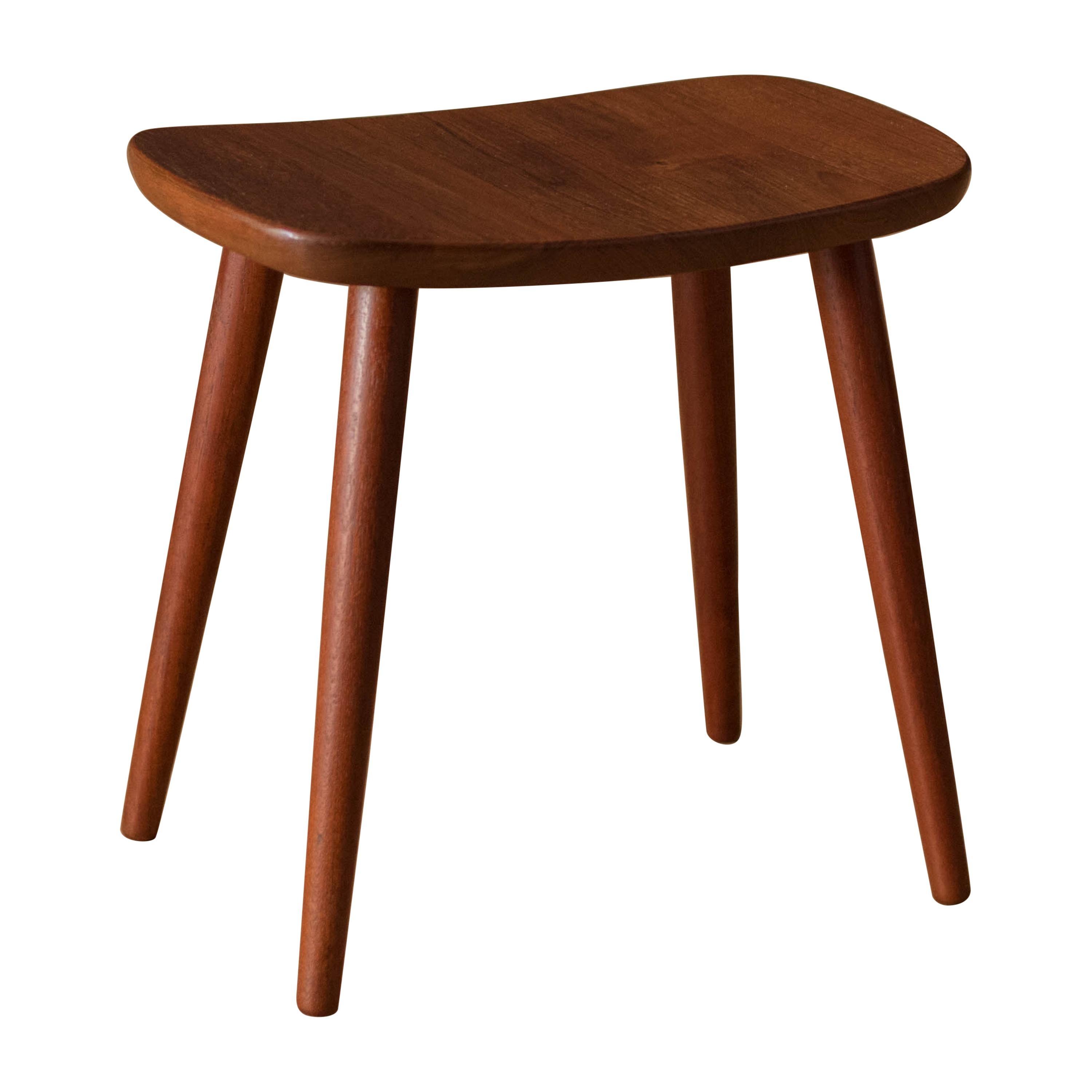 Scandinavian Mid-Century Modern Teak Stool