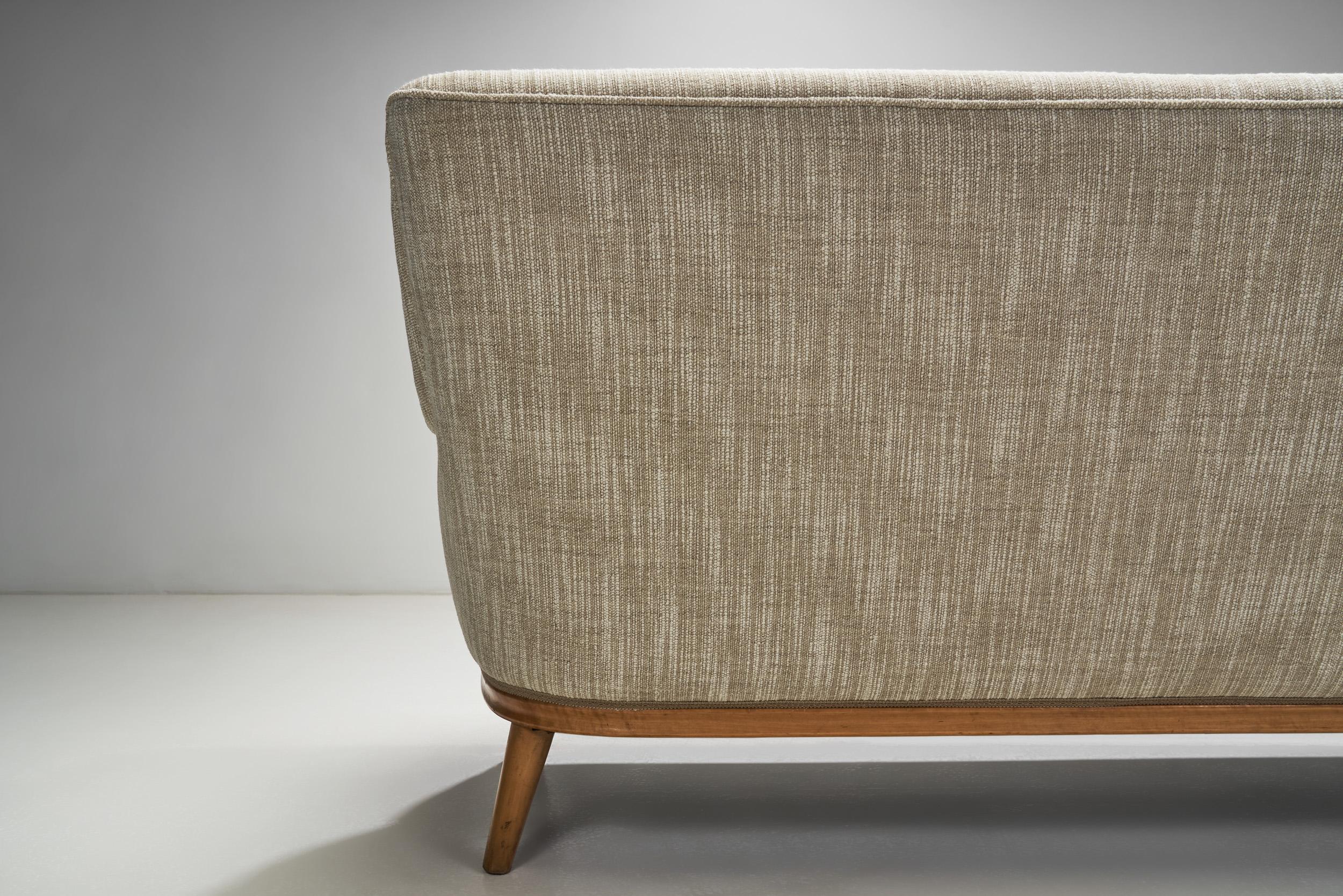 Skandinavisches dreisitziges Mid-Century-Modern-Sofa, Skandinavisch, 1950er Jahre im Angebot 8