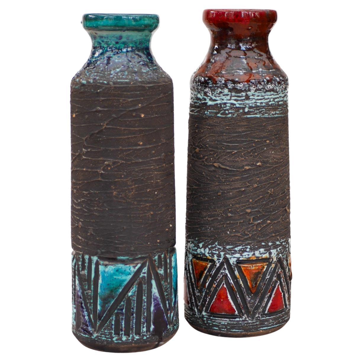 Scandinavian Mid-century modern vintage pottery vases from Tilgmans, Sweden