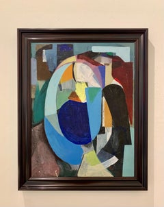 Scandinavian Mid Century Modernist Abstract Painting, 1960