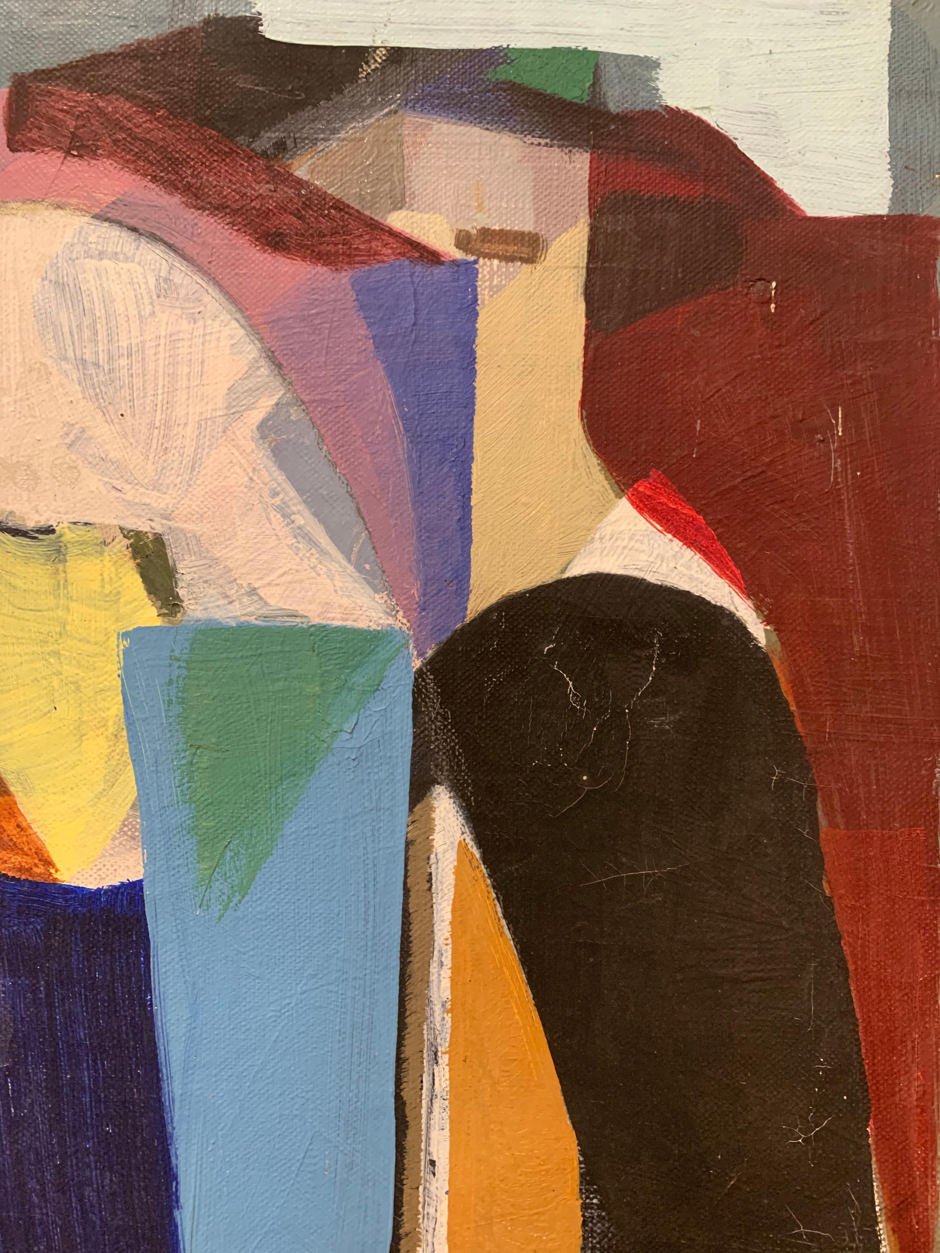 Abstraktes skandinavisches Gemälde der Moderne der Mitte des Jahrhunderts, 1960 (Dänisch)