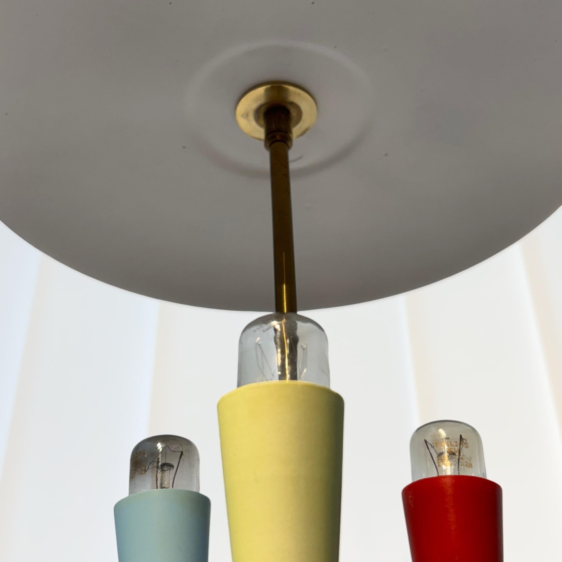 Lampe de table scandinave moderniste du milieu du siècle, laiton et acier, Danemark, années 1950 en vente 3