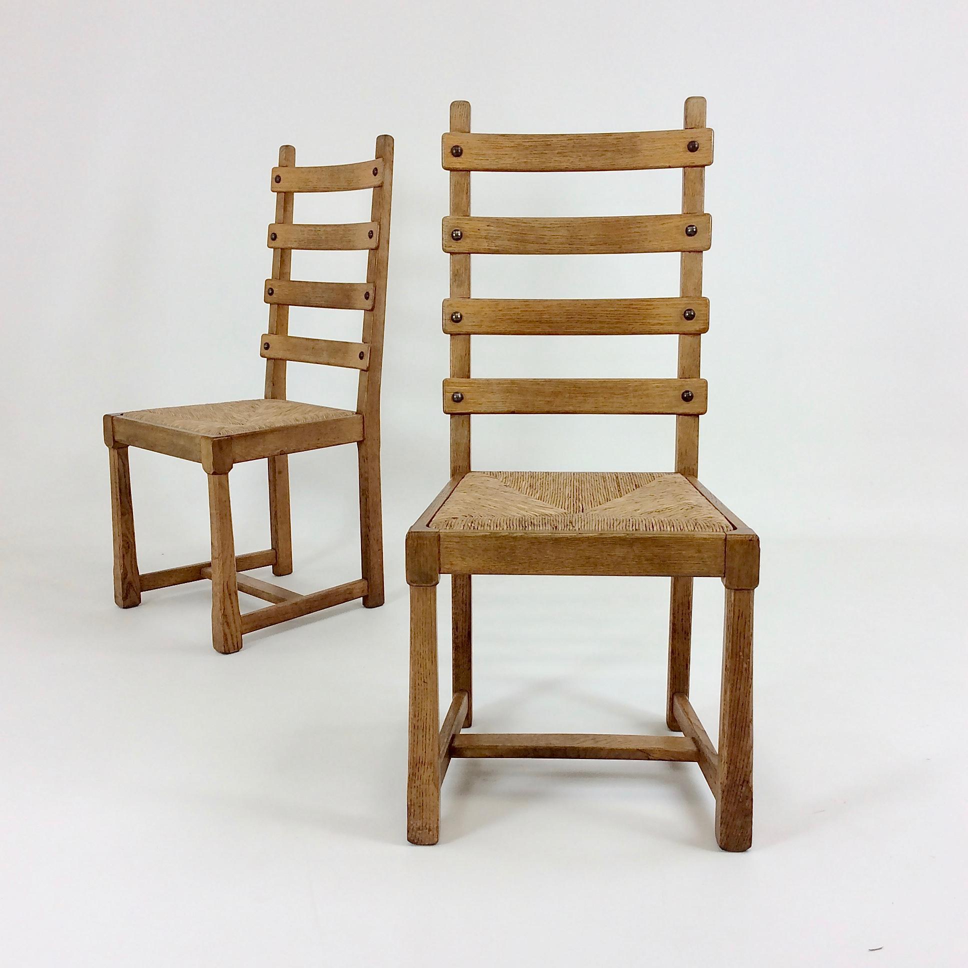 Scandinavian Midcentury Oak chairs, circa 1950 7