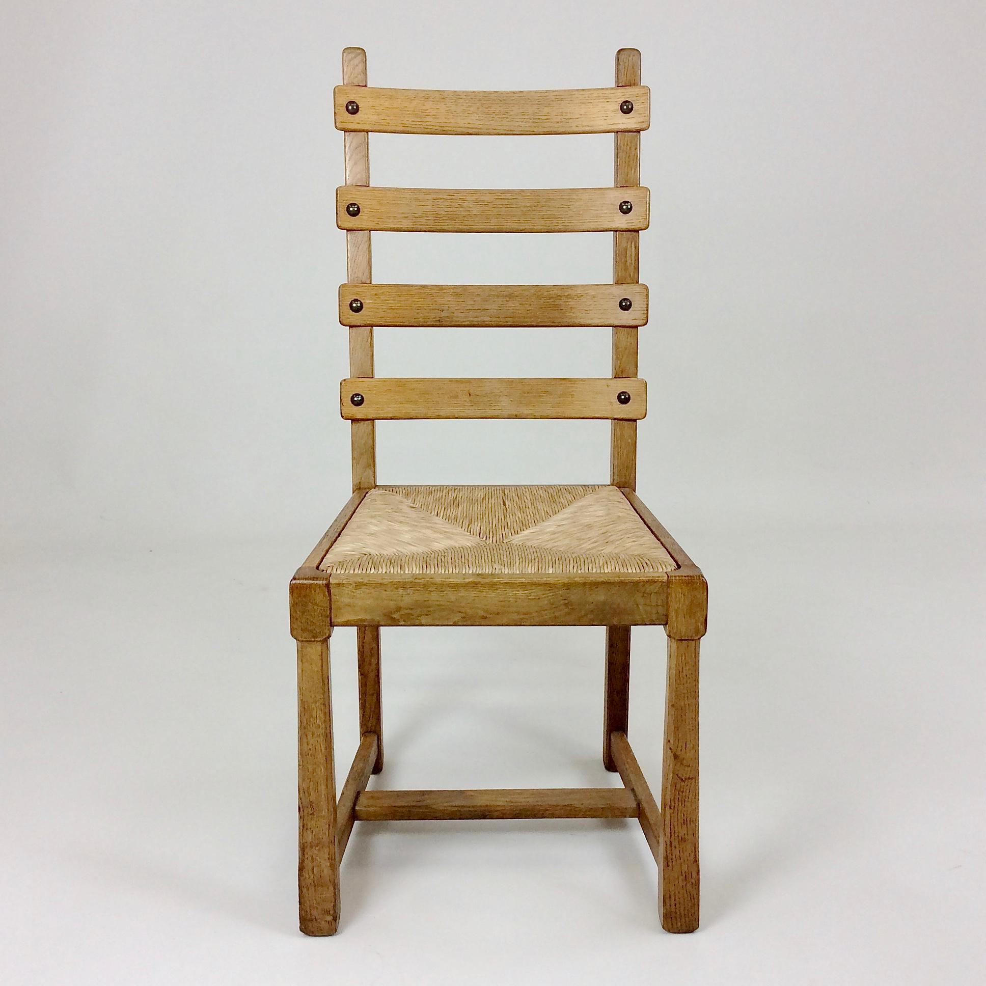 Scandinavian Midcentury Oak chairs, circa 1950 In Good Condition In Brussels, BE