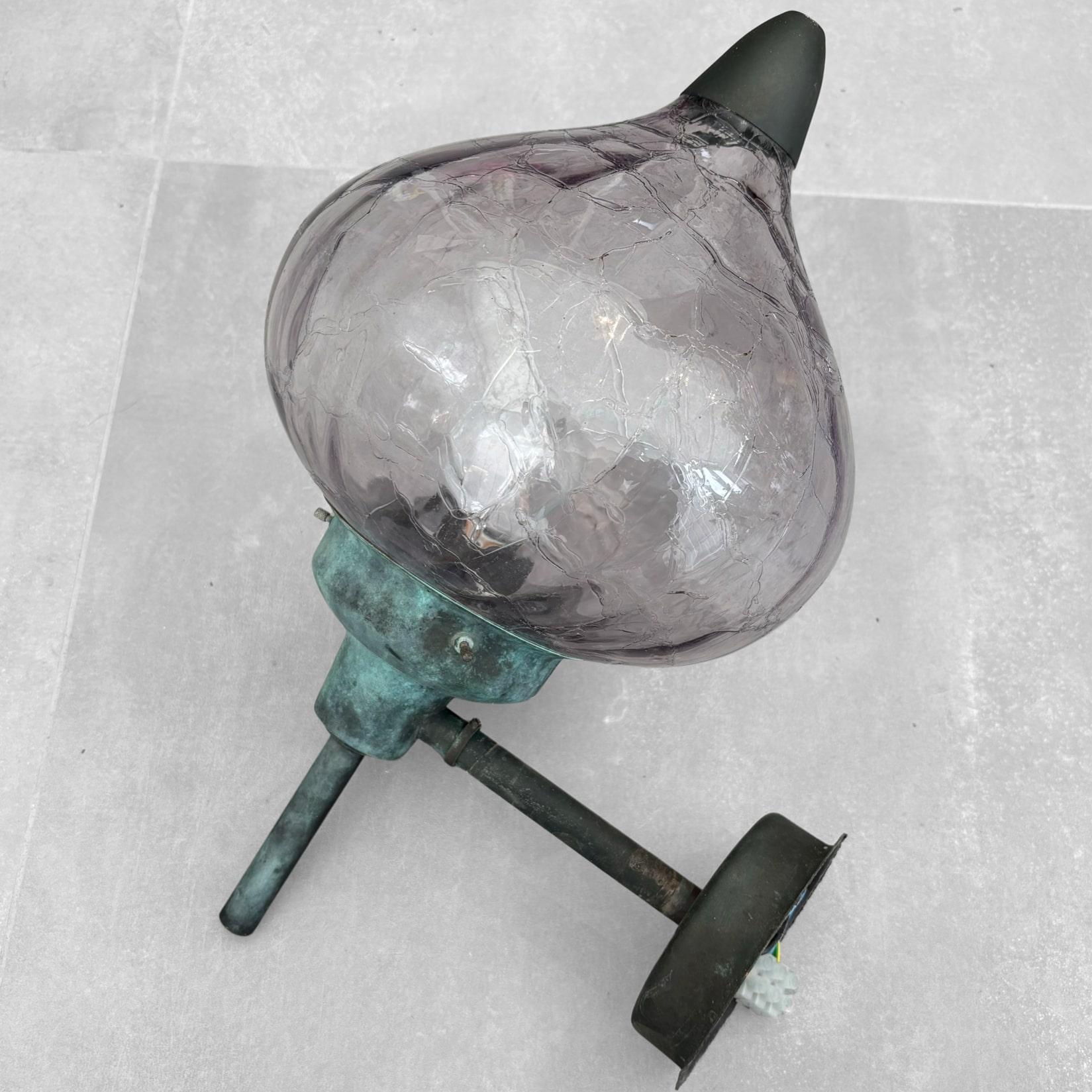 Copper Scandinavian mid century outdoor facade lamp, Westal model 283, Sweden, 1970s For Sale