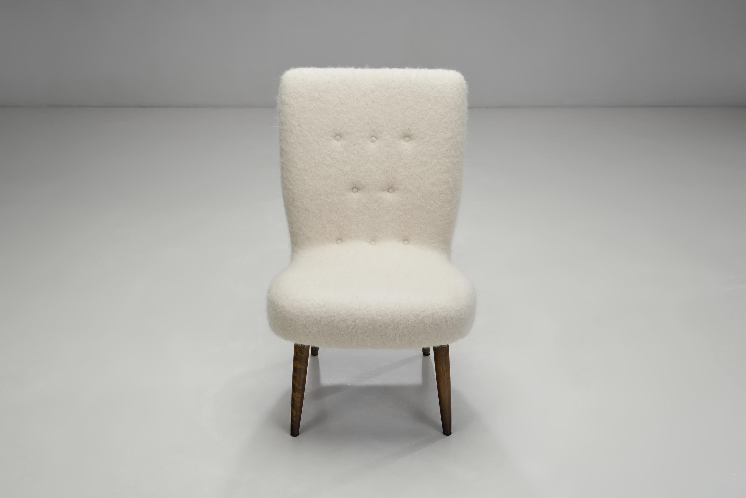 Wood Scandinavian Mid-Century Pair of Easy Chairs, Scandinavia ca 1950s For Sale