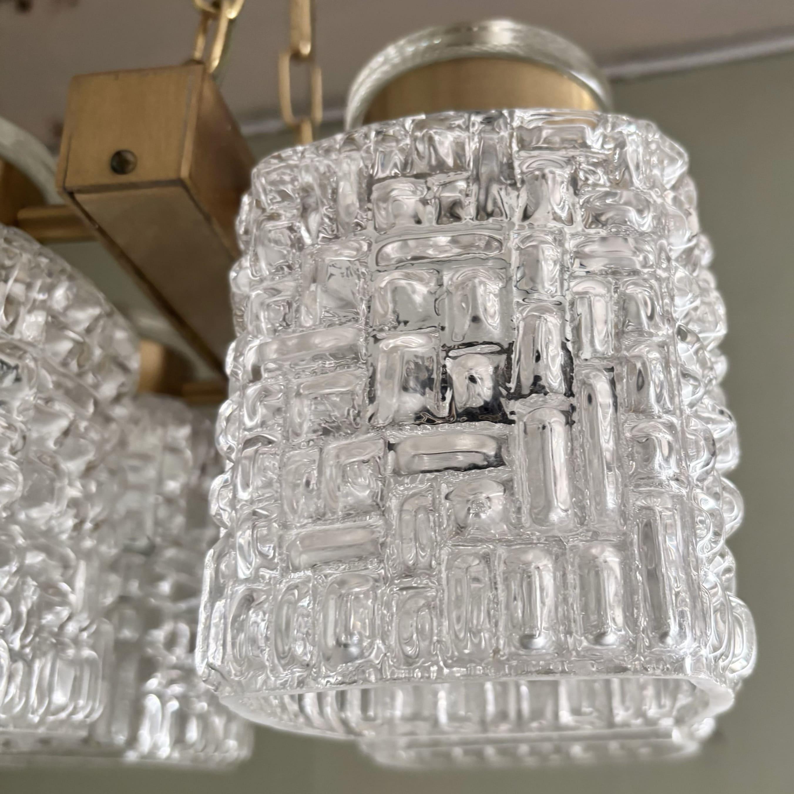 Lampada a sospensione scandinava di metà secolo, Carl Fagerlund, Orrefors, Svezia, anni '60 in vendita 4