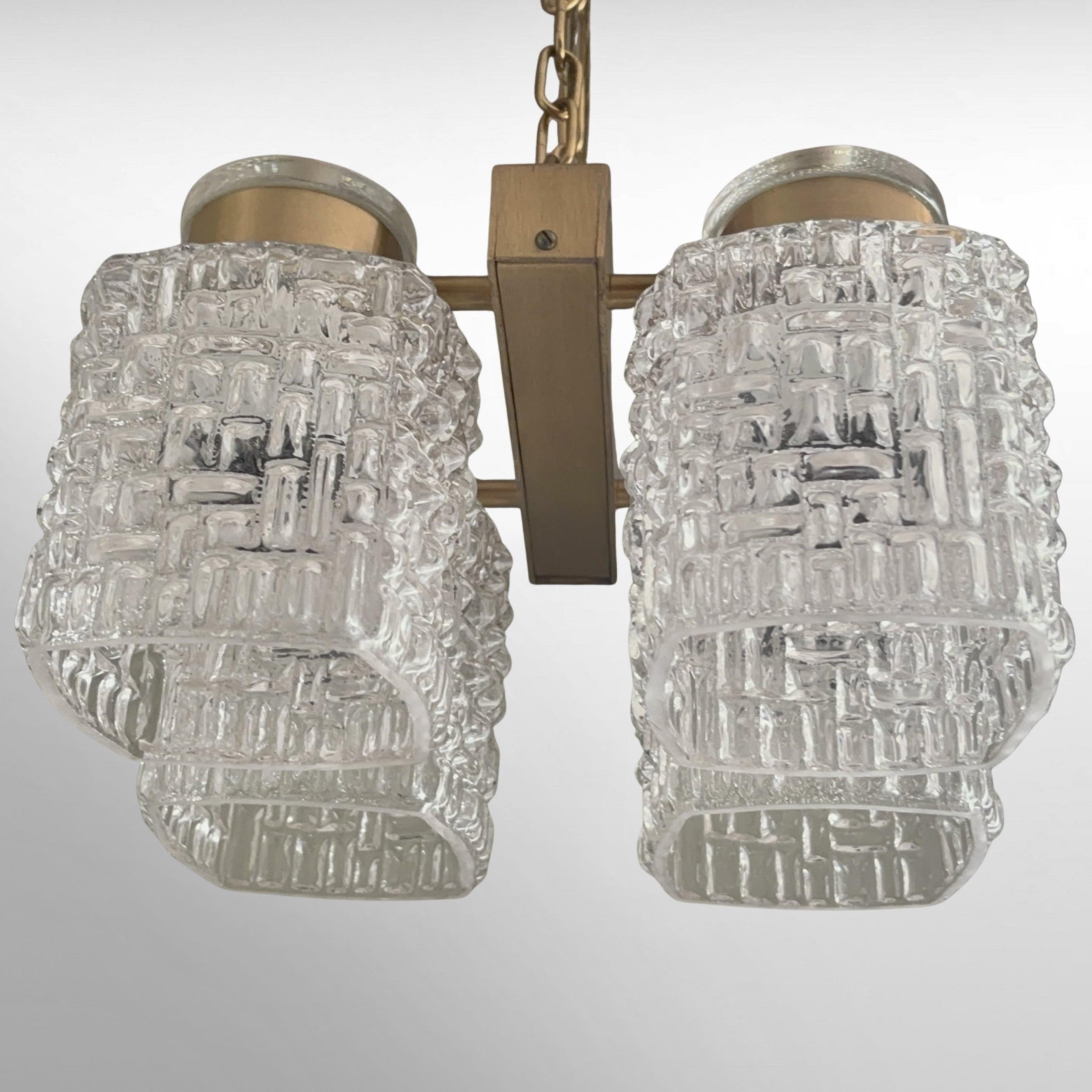 Lampada a sospensione scandinava di metà secolo, Carl Fagerlund, Orrefors, Svezia, anni '60 in vendita 1