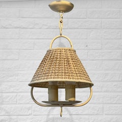 Scandinavian mid century pendant lamp, Sport Cabin style, Sweden, 1940s