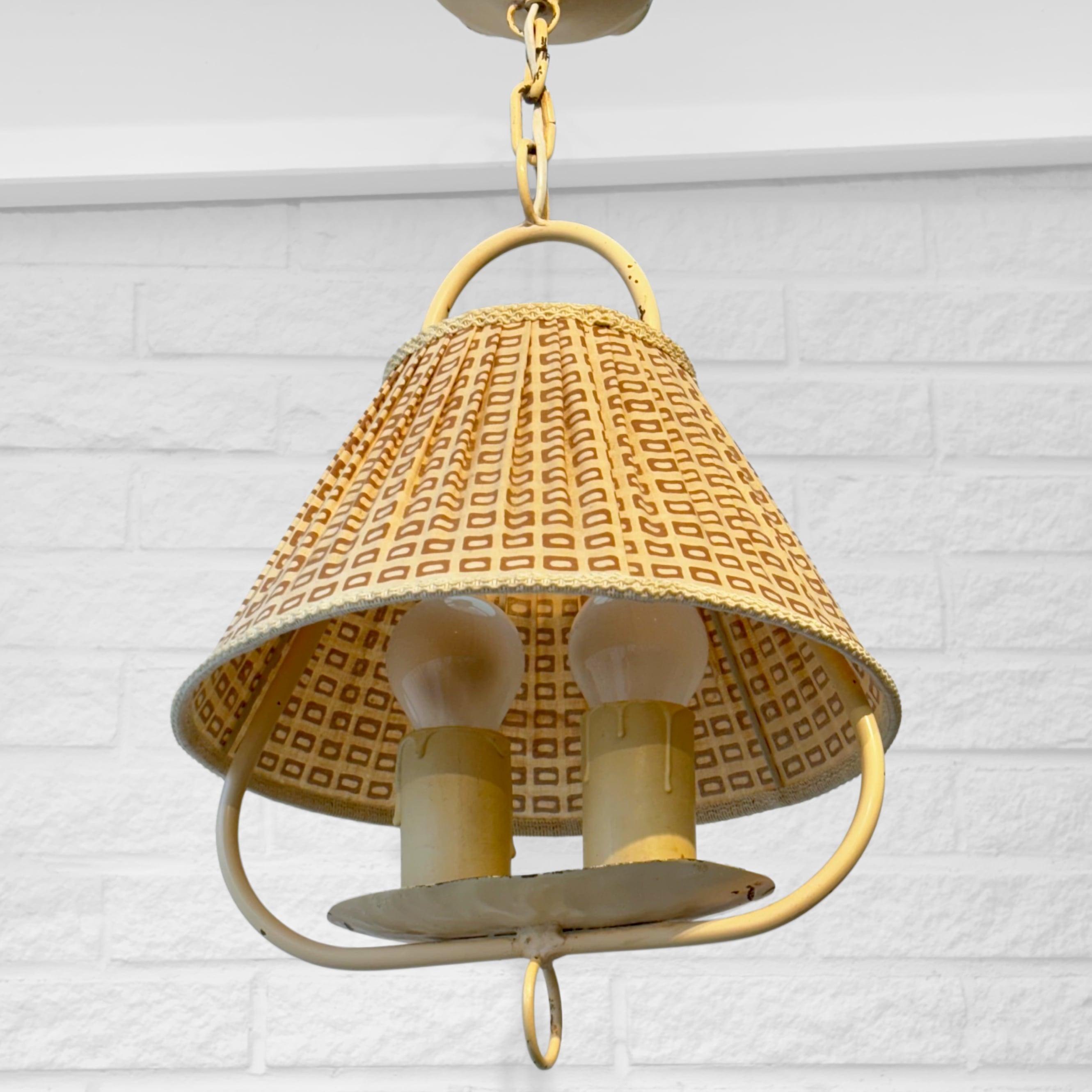 Lámpara colgante escandinava de mediados de siglo, estilo Sport Cabin, Suecia, años 40 en Bueno estado para la venta en Forserum, SE