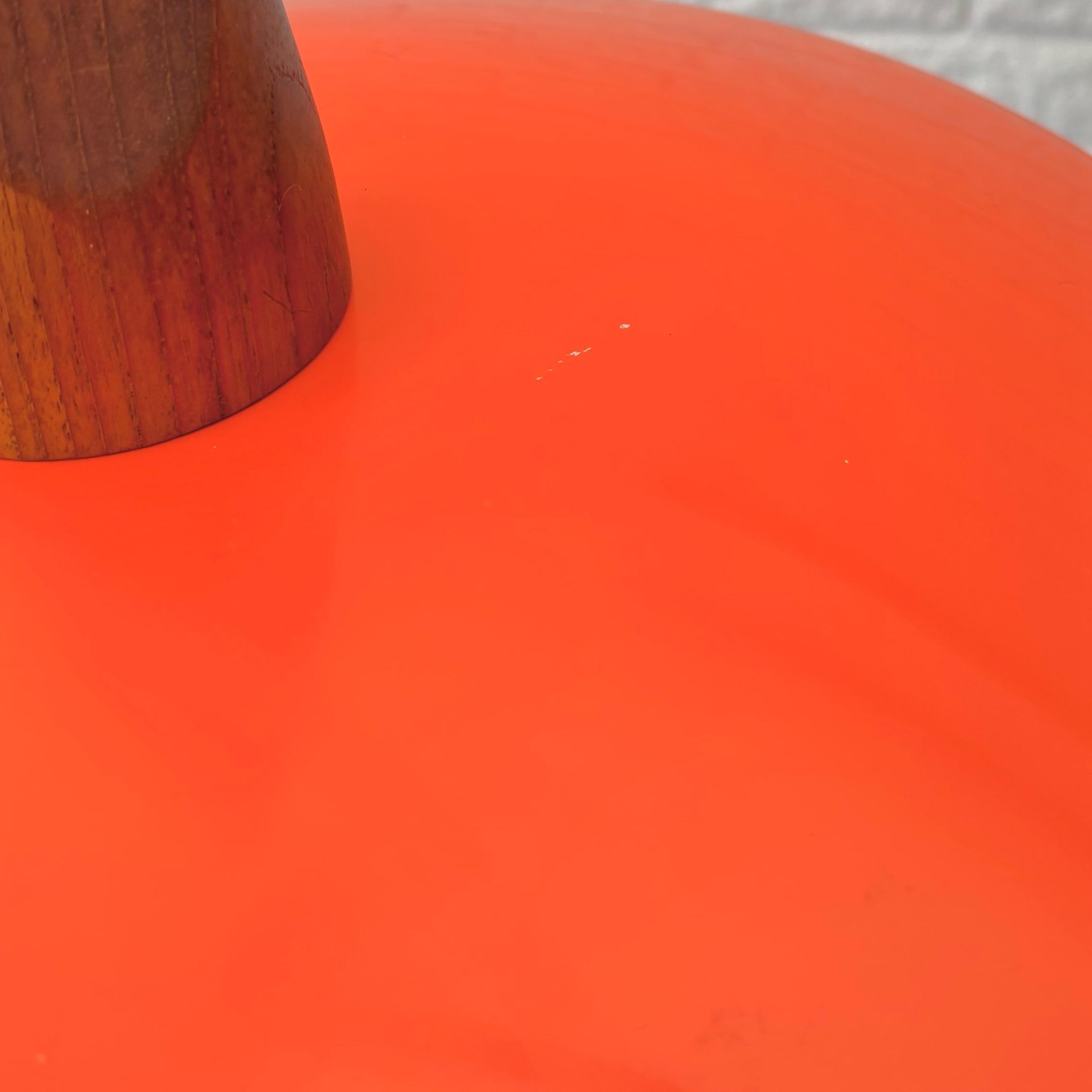 Lampada a sospensione scandinava di metà secolo, teak e metallo, Svezia, anni '50 in vendita 3