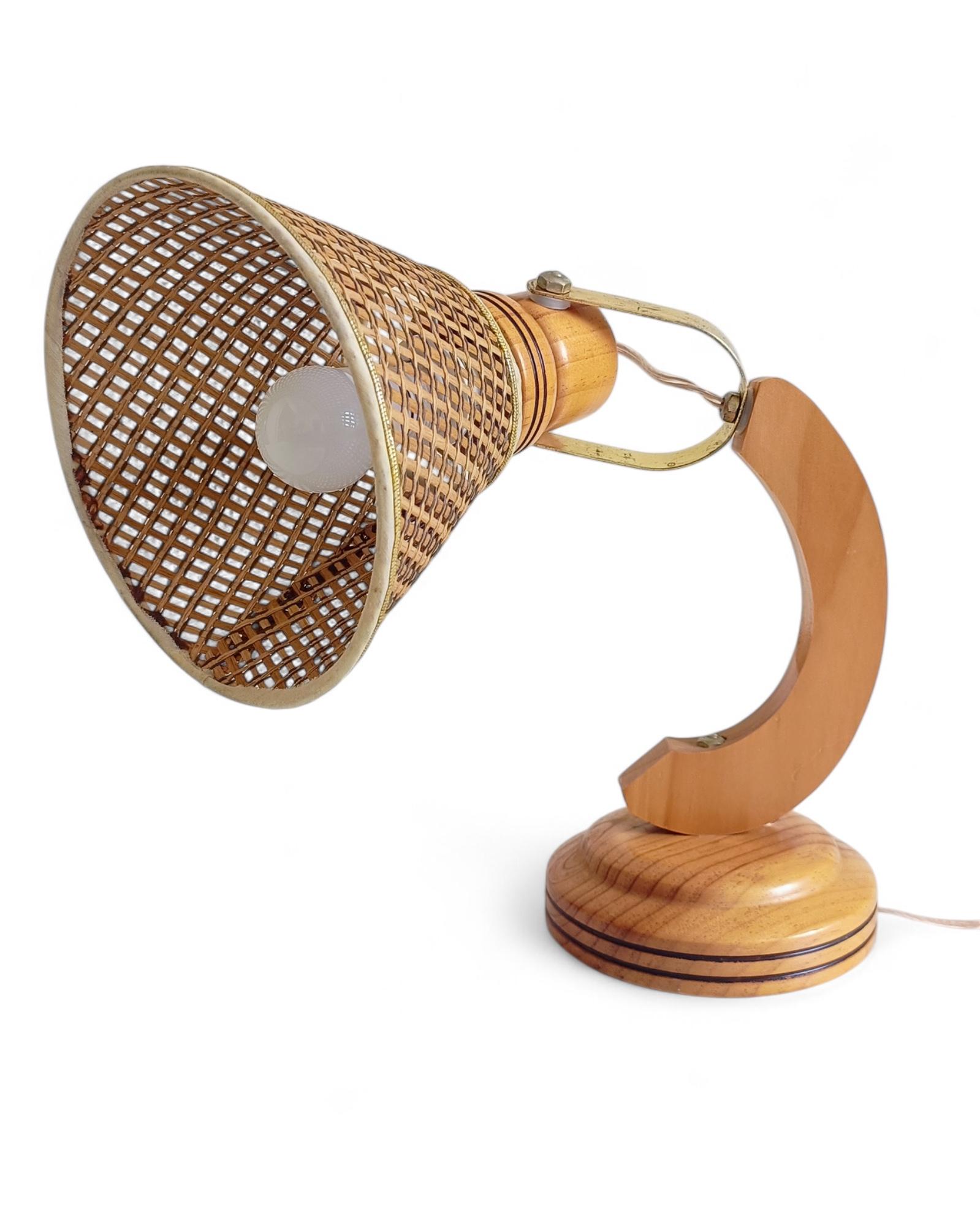 Lampada da lettura The Modern Scandinavian Wood/canna, nello stile di Solbackens Svarveri in vendita 6