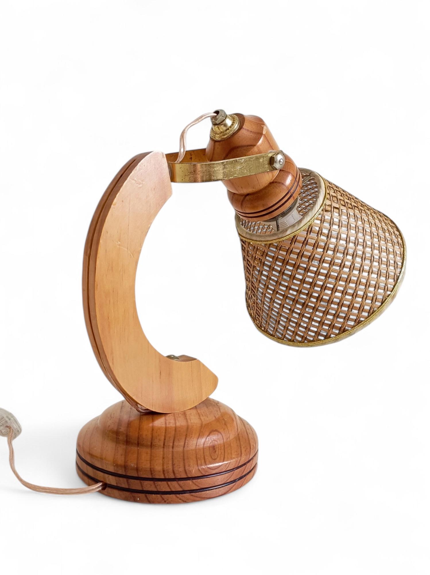 Lampada da lettura The Modern Scandinavian Wood/canna, nello stile di Solbackens Svarveri In condizioni ottime in vendita a Valencia, VC