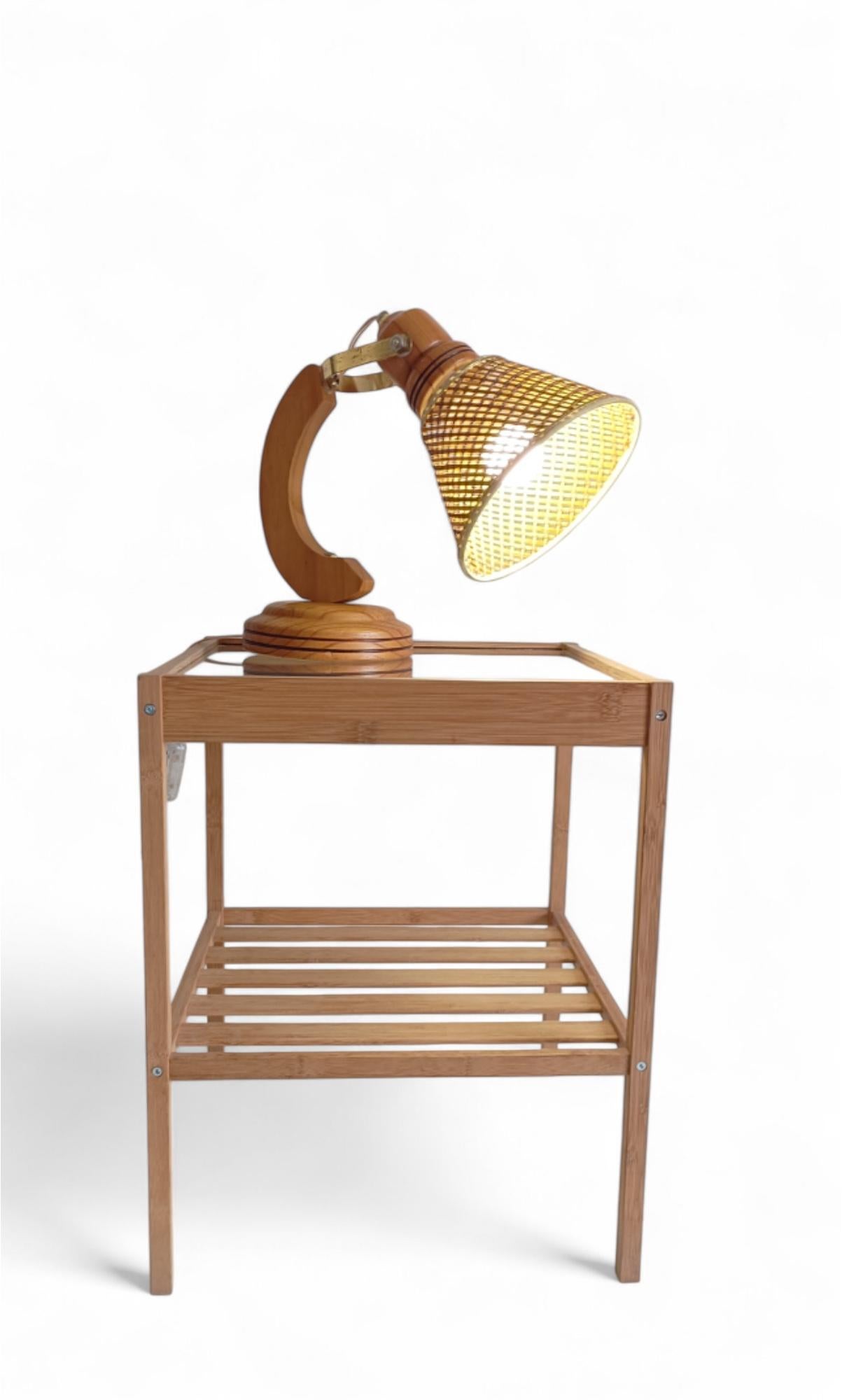 Canna Lampada da lettura The Modern Scandinavian Wood/canna, nello stile di Solbackens Svarveri in vendita