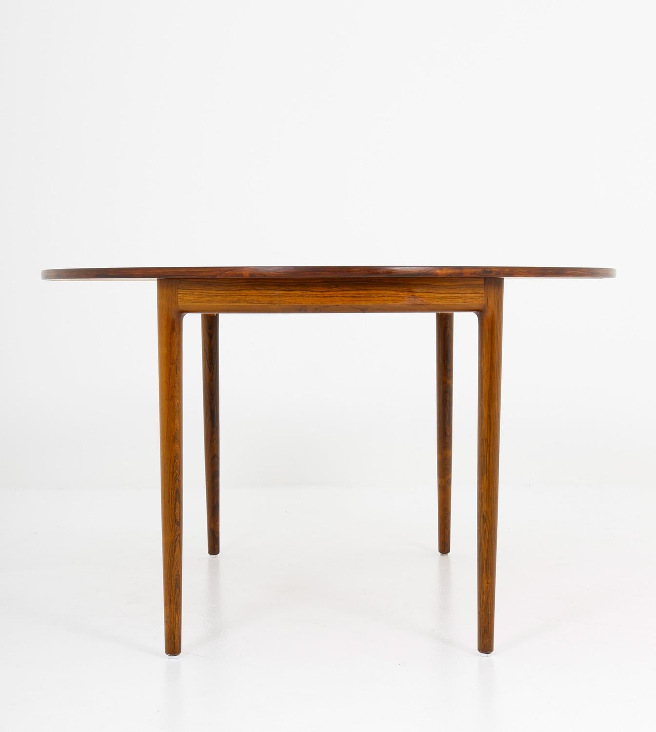 Scandinavian Modern Scandinavian Mid Century Roswood Dining Table by Ib Kofod Larsen, 1960s For Sale