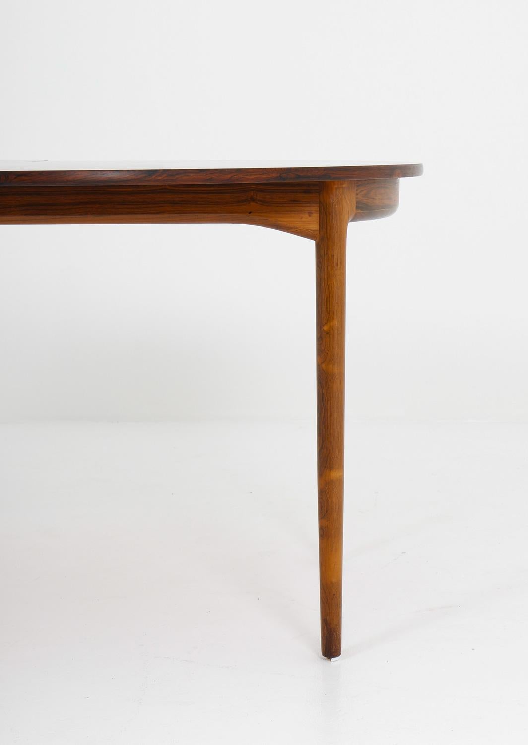 20th Century Scandinavian Mid Century Roswood Dining Table by Ib Kofod Larsen, 1960s For Sale