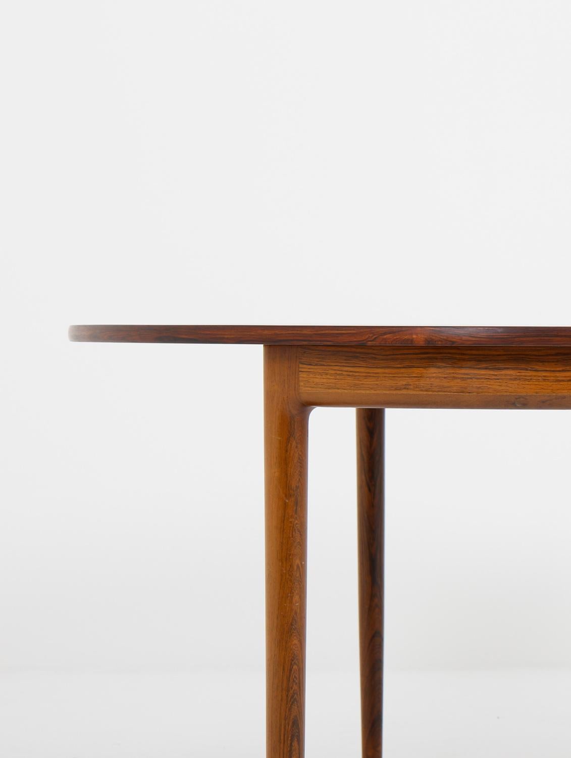 Rosewood Scandinavian Mid Century Roswood Dining Table by Ib Kofod Larsen, 1960s For Sale