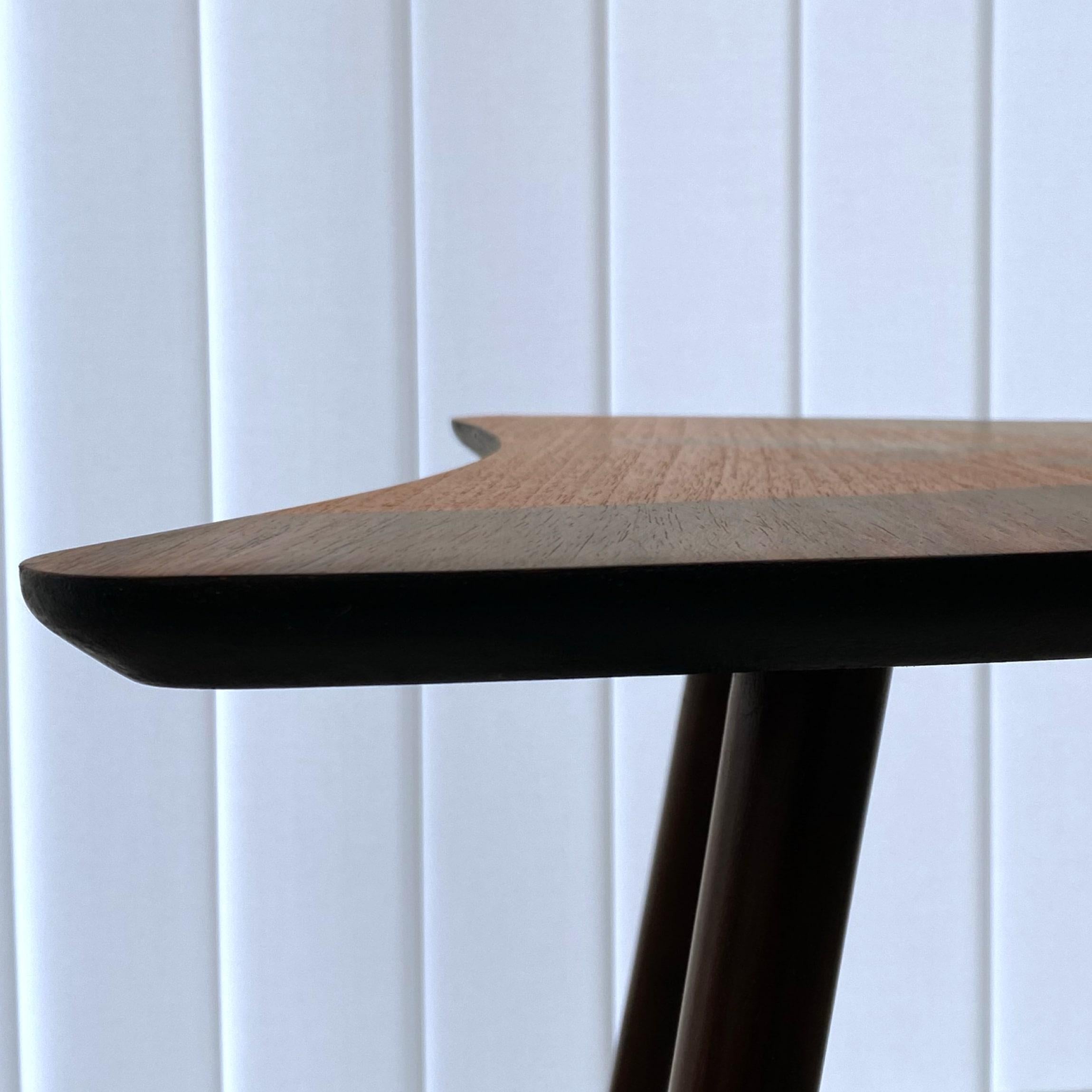 Scandinavian mid-century side table with geometric wooden inlays, Sweden, 1950s For Sale 1