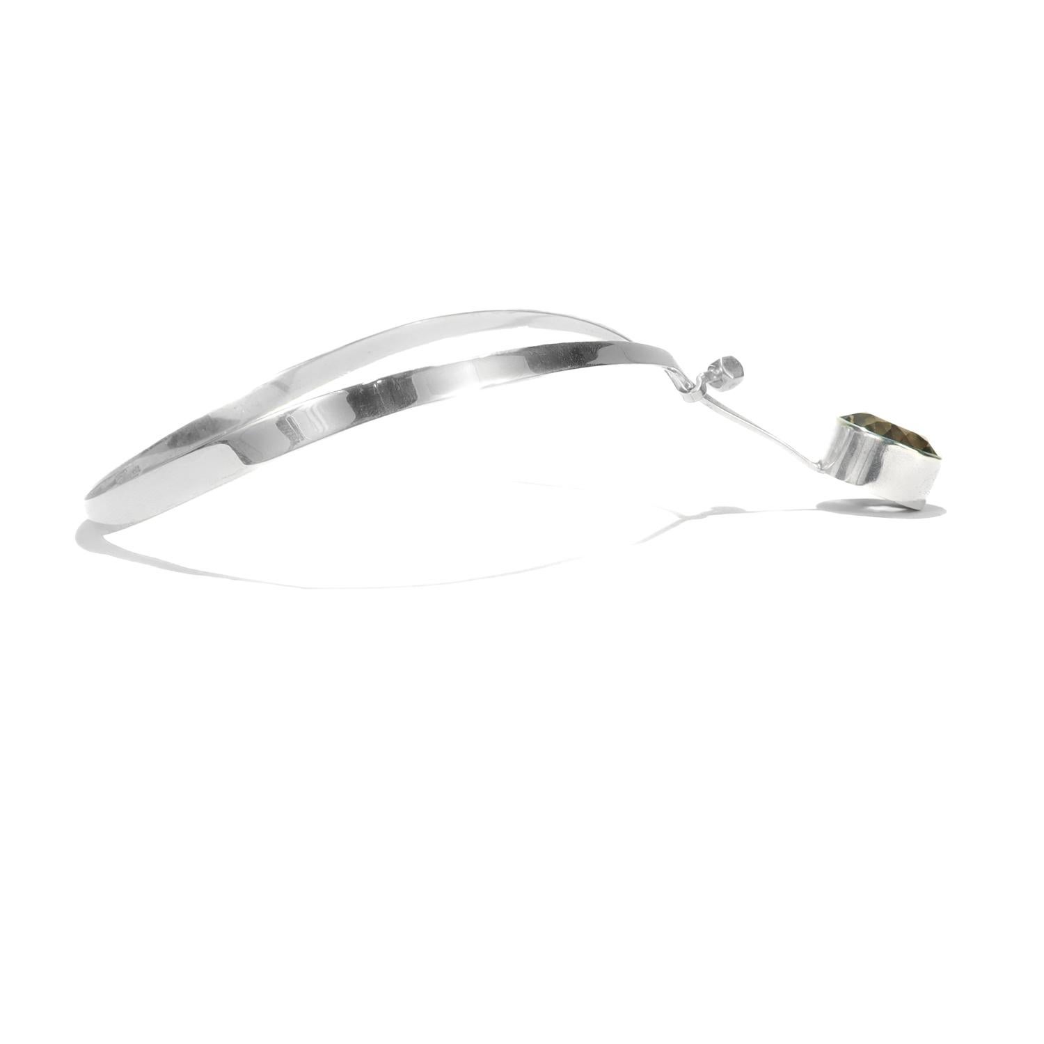 Collana girocollo scandinava in argento e topazio fumé di Gert Thysell, metà del secolo scorso in vendita 5