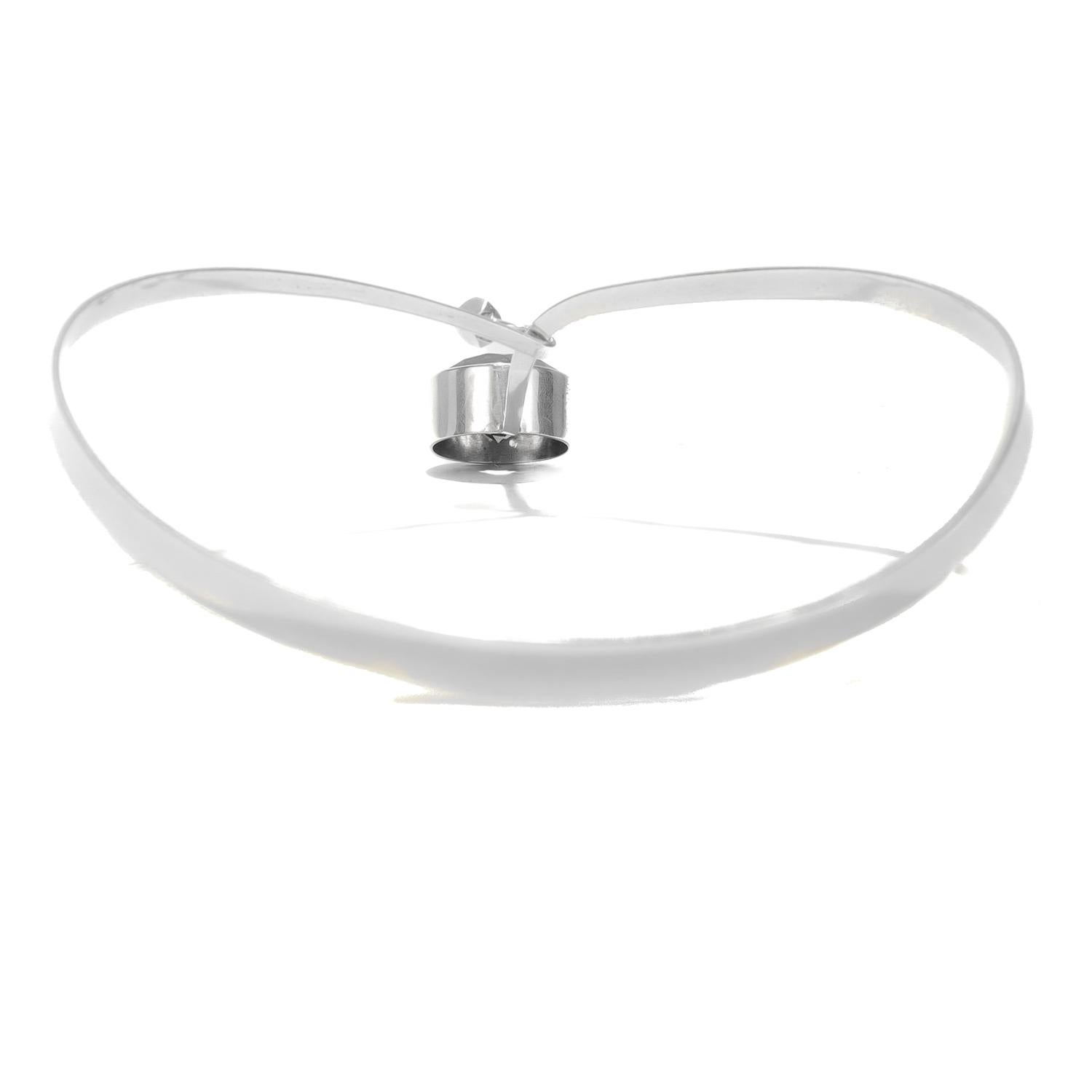 Collana girocollo scandinava in argento e topazio fumé di Gert Thysell, metà del secolo scorso in vendita 3