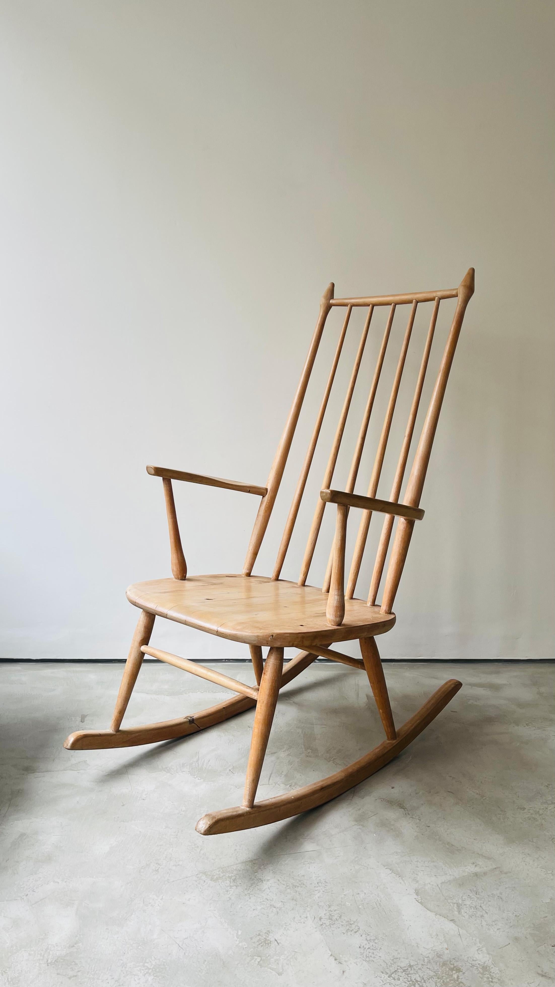 spindle back rocking chair