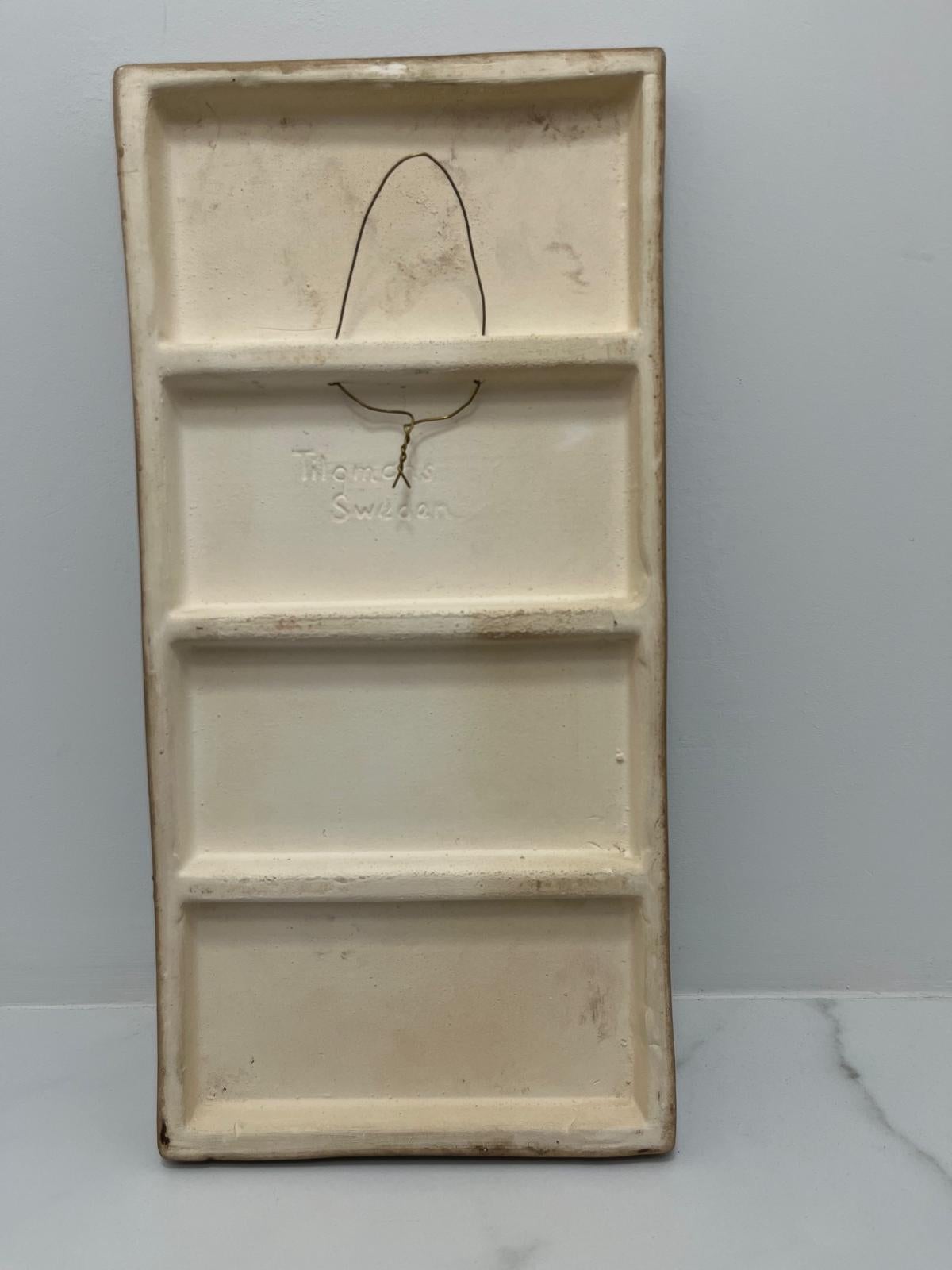 Suédois Plaque murale scandinave en grès du milieu du siècle dernier par Tilgmans Pottery en vente