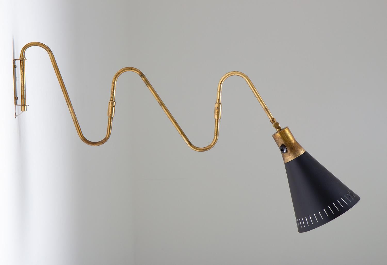 mid century modern swing arm wall lamp