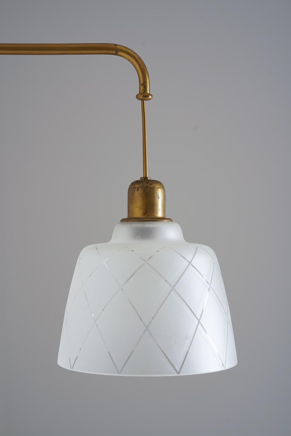 Scandinavian Modern Scandinavian Mid Century Swivel Arm Wall Lamp
