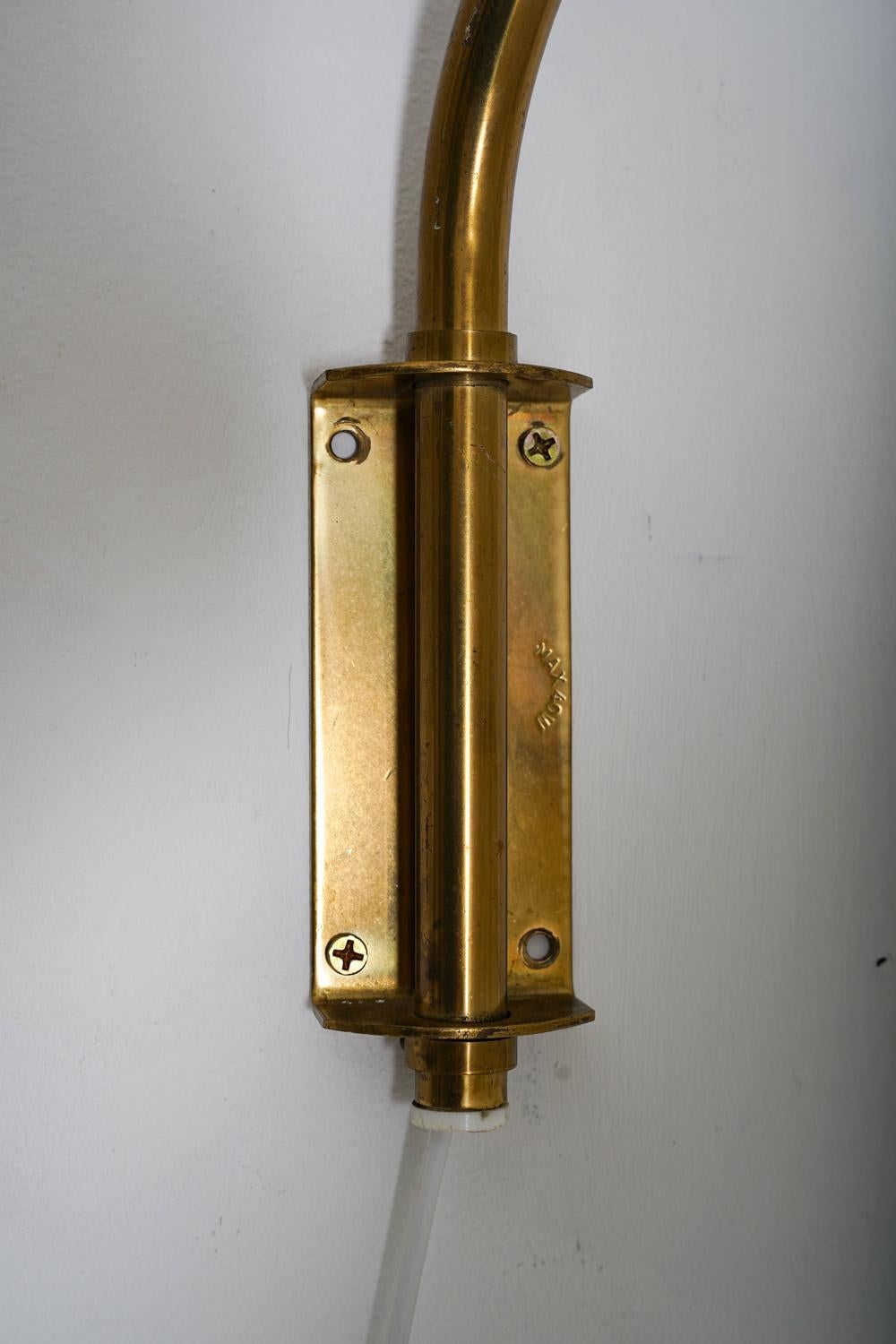Brass Scandinavian Mid-Century Swivel Arm Wall Lamps