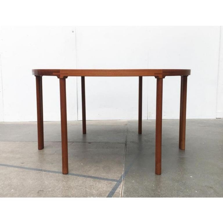Table de salle à manger scandinave en teck du milieu du siècle en vente 2