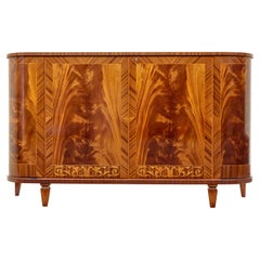 Scandinavian mid century teak inlaid sideboard