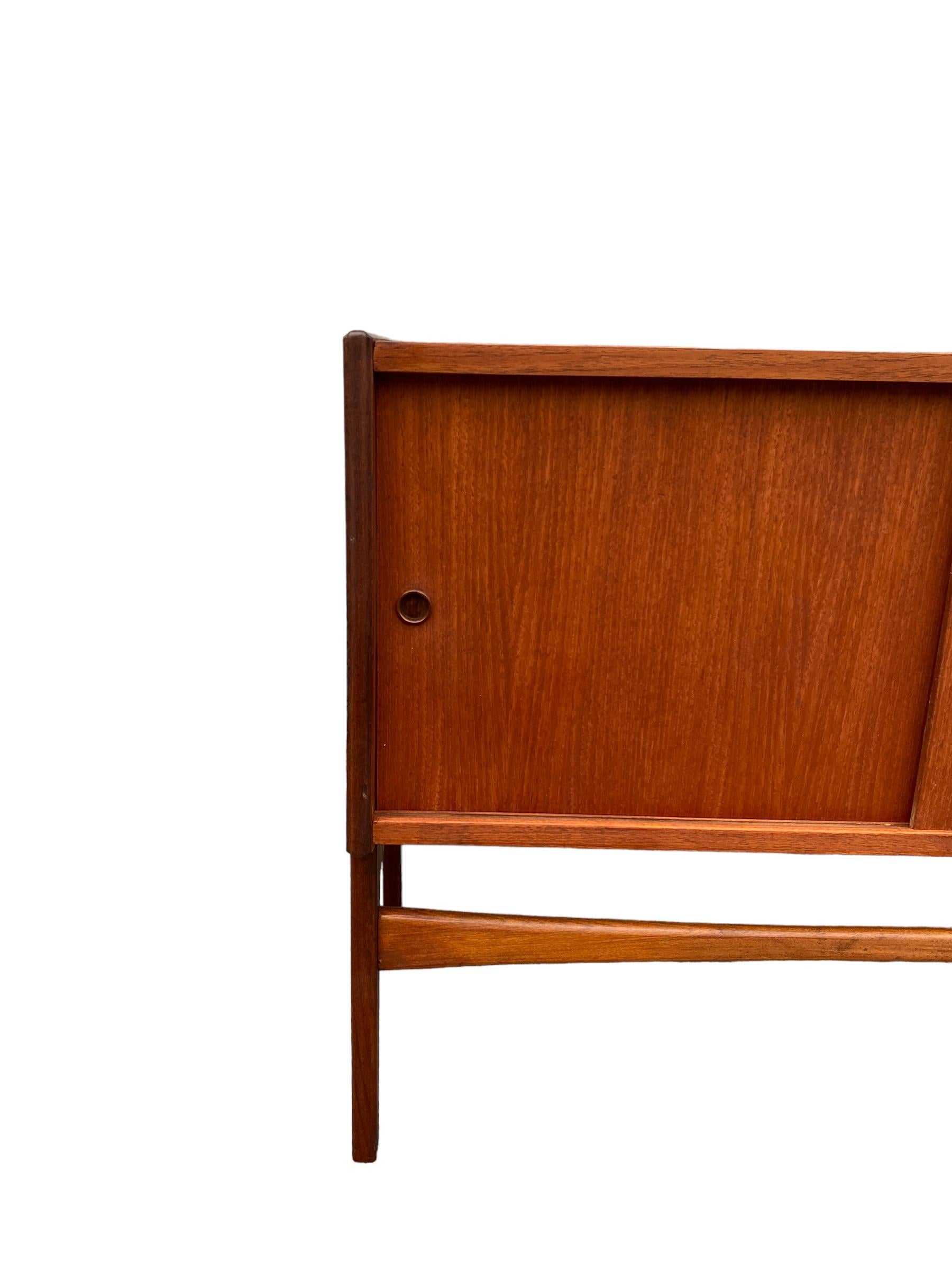 20th Century Scandinavian Mid Century Teak Record Cabinet