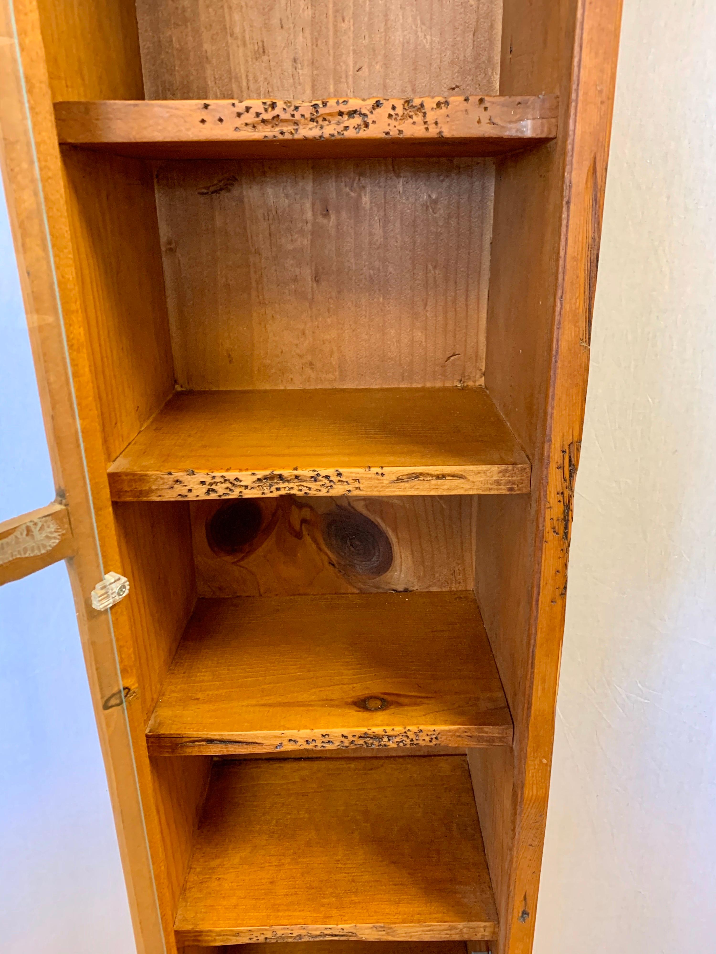 Scandinavian Midcentury Very Narrow Danish Display Case Cabinet Eight Shelves 3