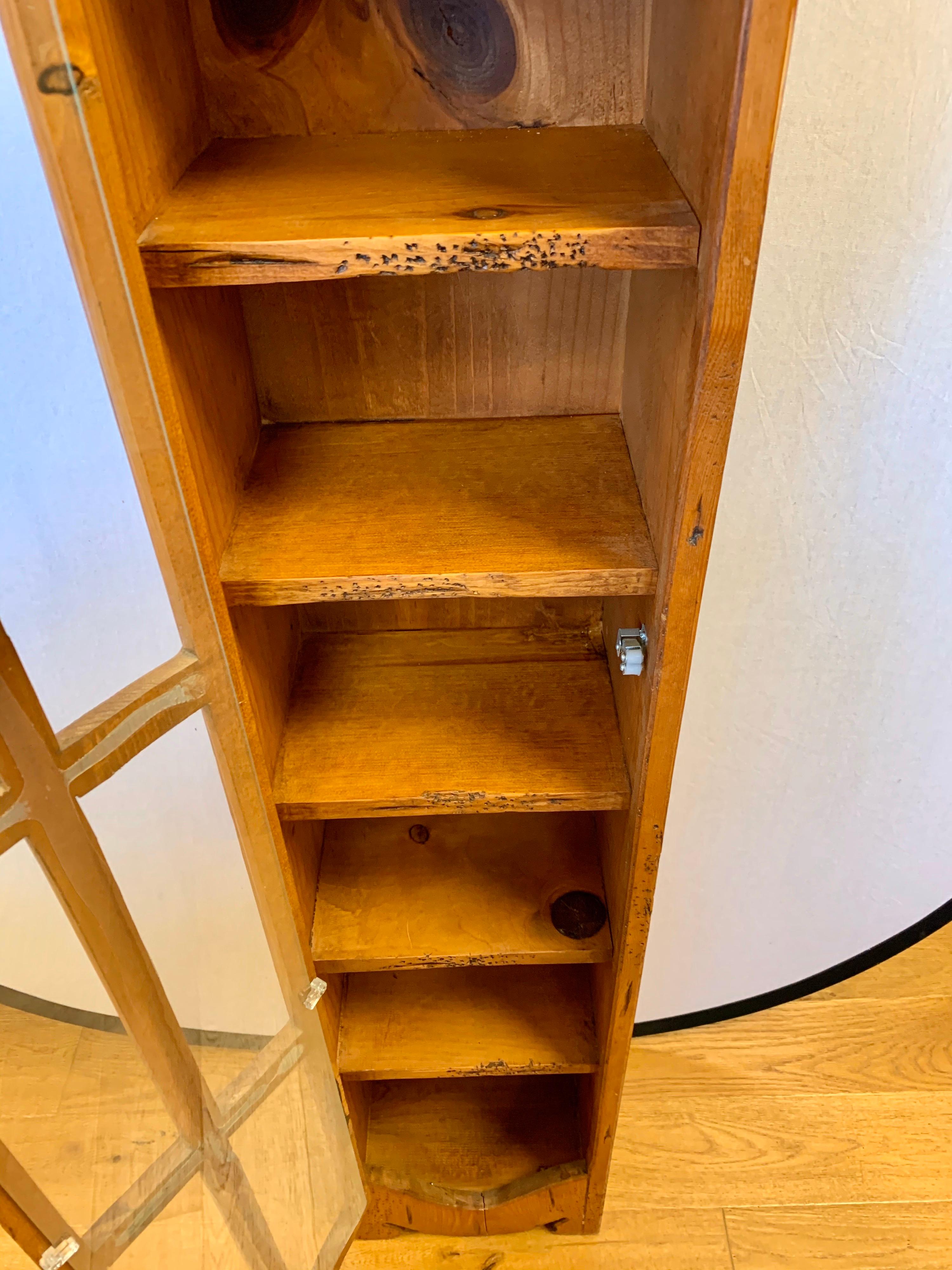 Scandinavian Midcentury Very Narrow Danish Display Case Cabinet Eight Shelves 6