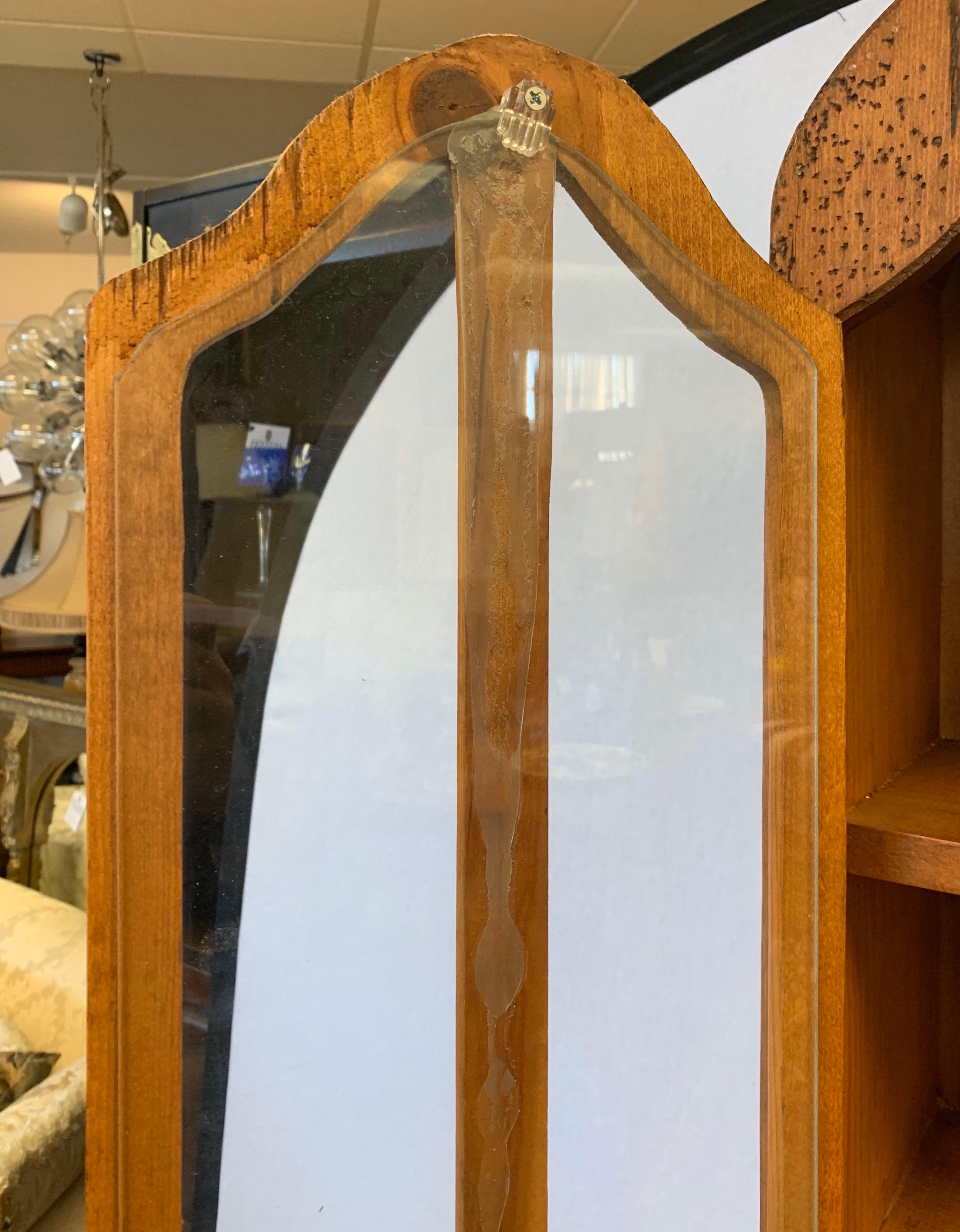 Scandinavian Midcentury Very Narrow Danish Display Case Cabinet Eight Shelves 7