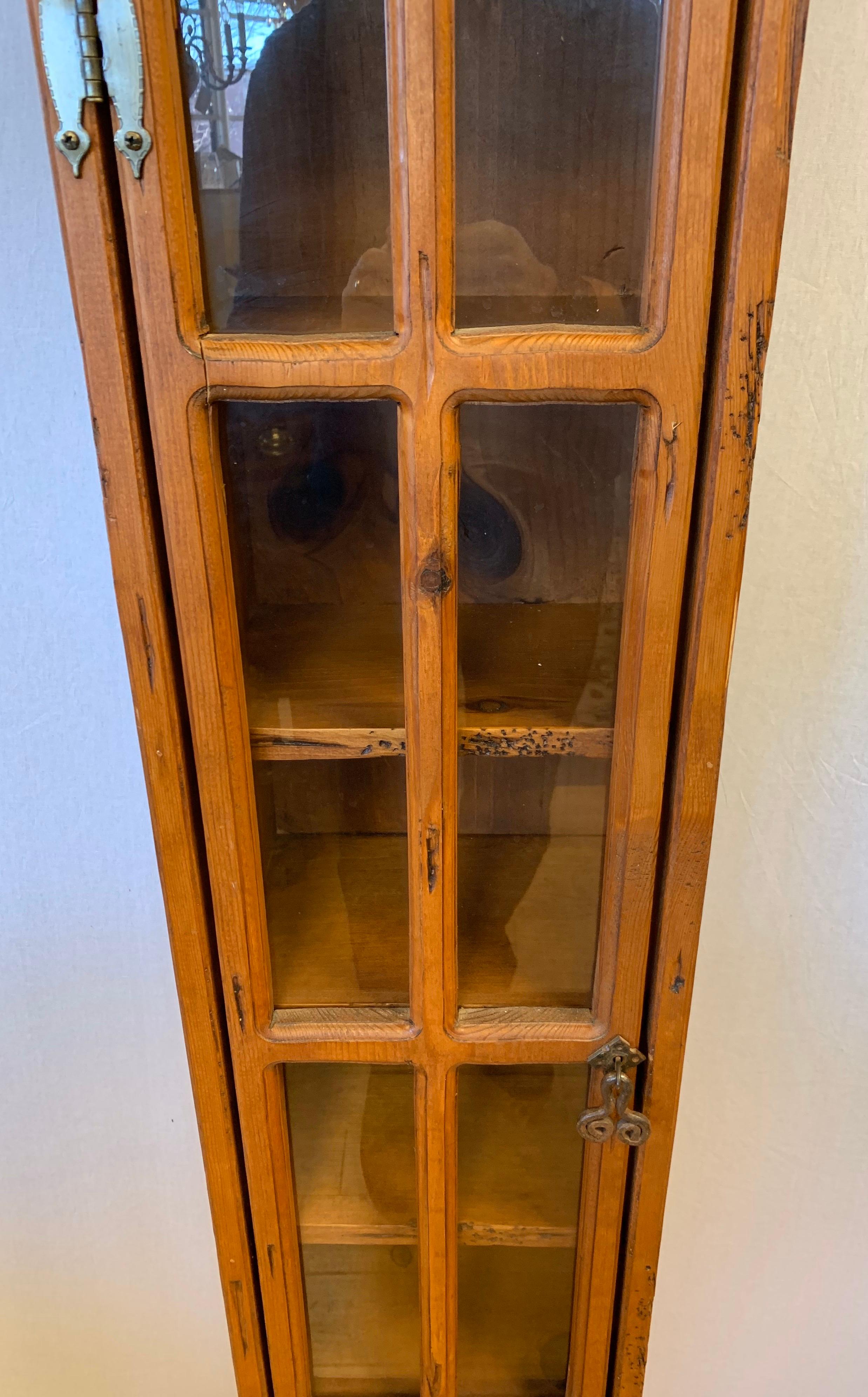 very narrow display cabinet