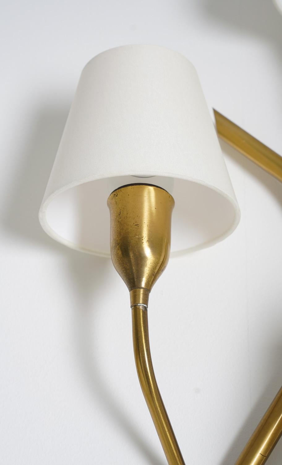 Brass Scandinavian Mid Century Wall Lamps by Astra