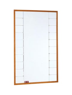 Specchio da parete scandinavo di metà secolo di Glas e Tra