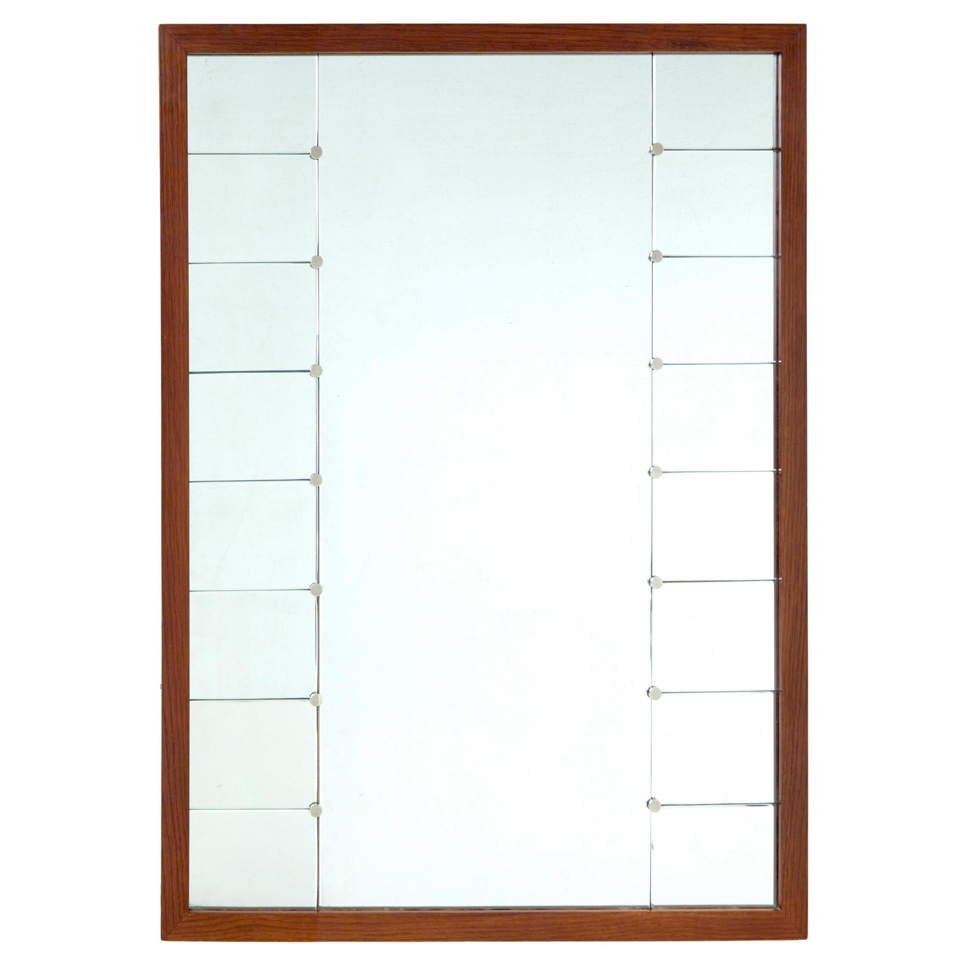 Scandinavian mid century wall mirror by Glas and Tra
