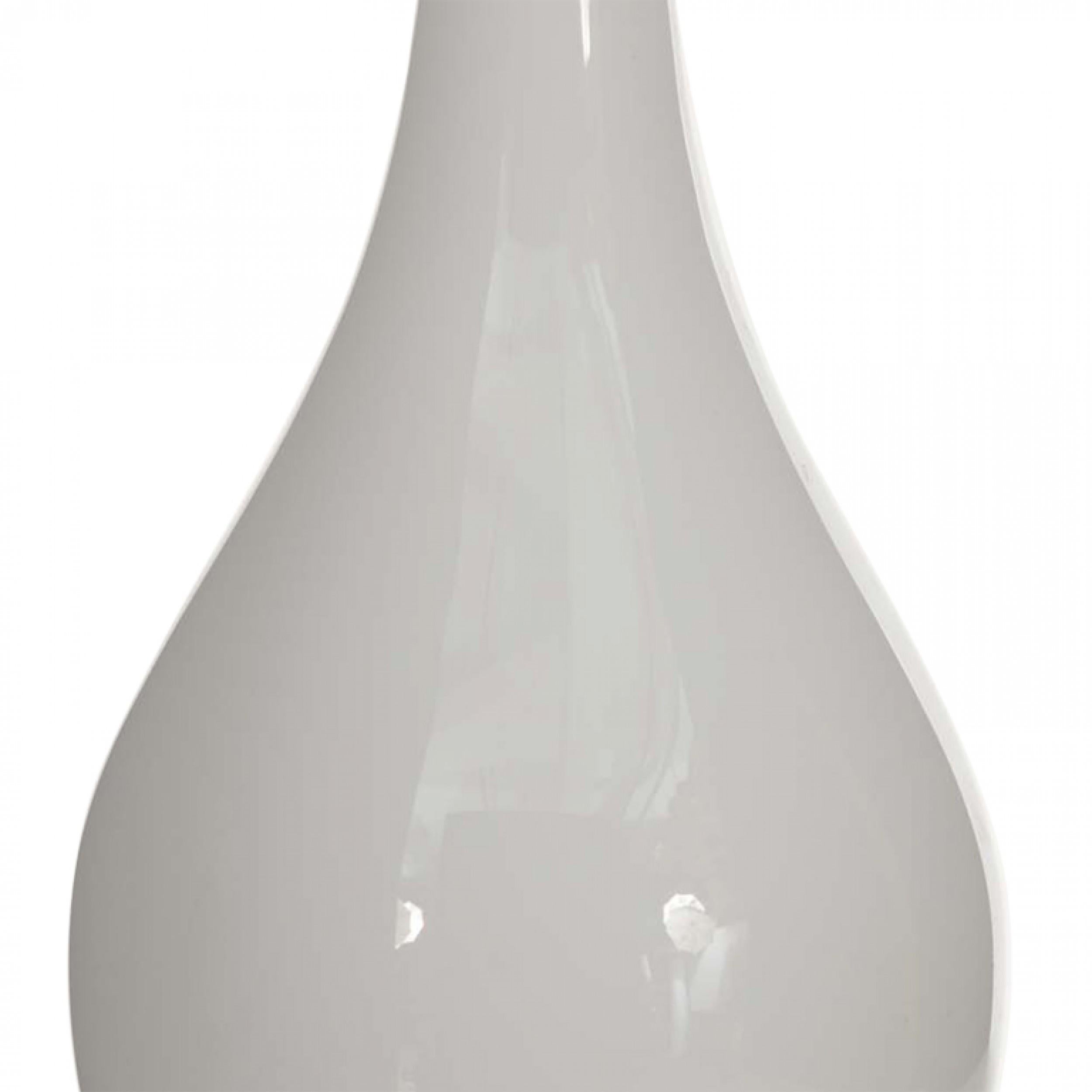 Hand-Crafted Scandinavian Mid-Century White Glass Bud Vase For Sale