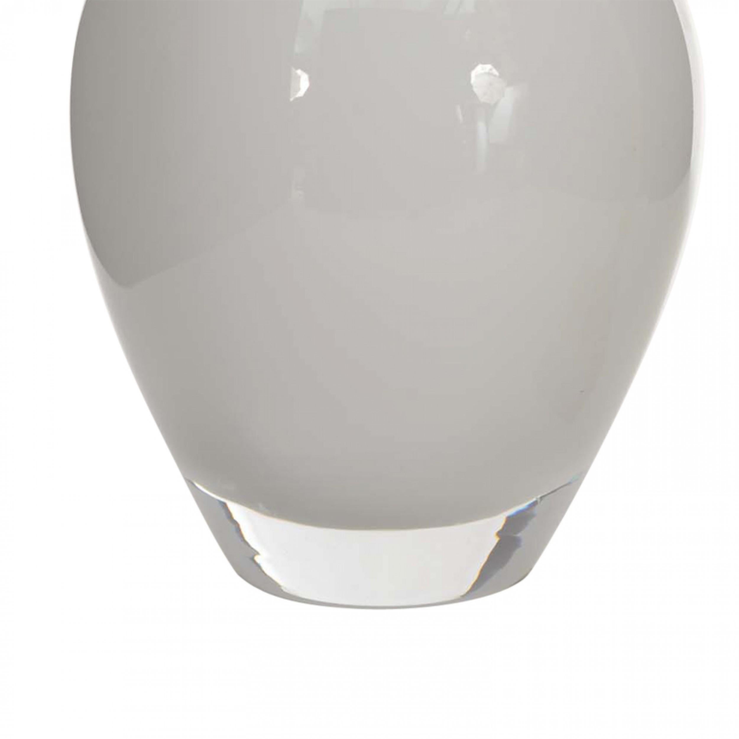 Scandinavian Mid-Century White Glass Bud Vase In Good Condition For Sale In Queens, NY