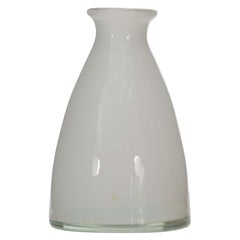 Scandinavian Mid-Century White Glass Bud Vase