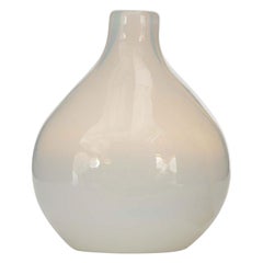 Scandinavian Mid-Century White Glass Bud Vase