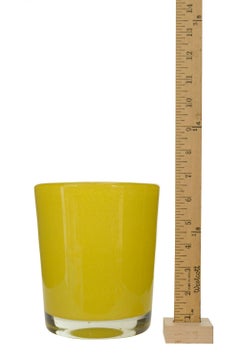 Scandinavian Mid-Century Yellow Glass Vase