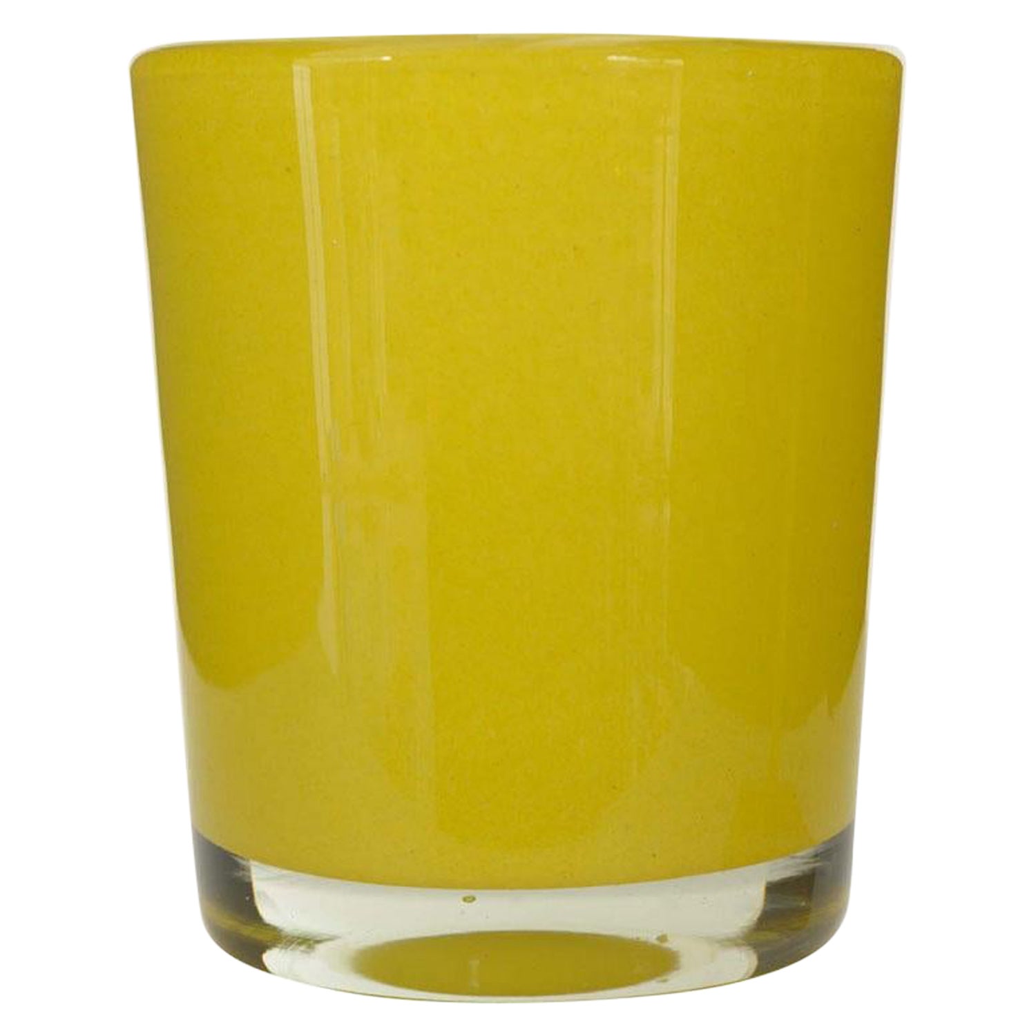 Scandinavian Mid-Century Yellow Glass Vase