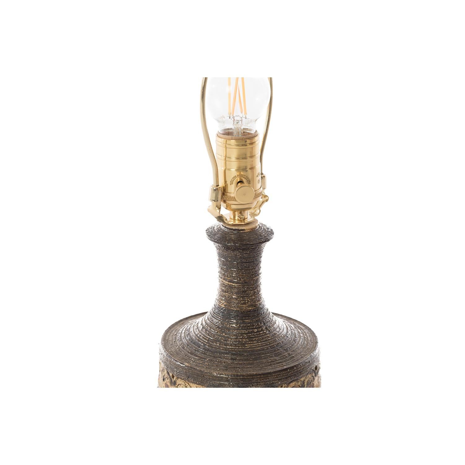 Glazed Scandinavian Mid-20th Century Stoneware Table Lamp