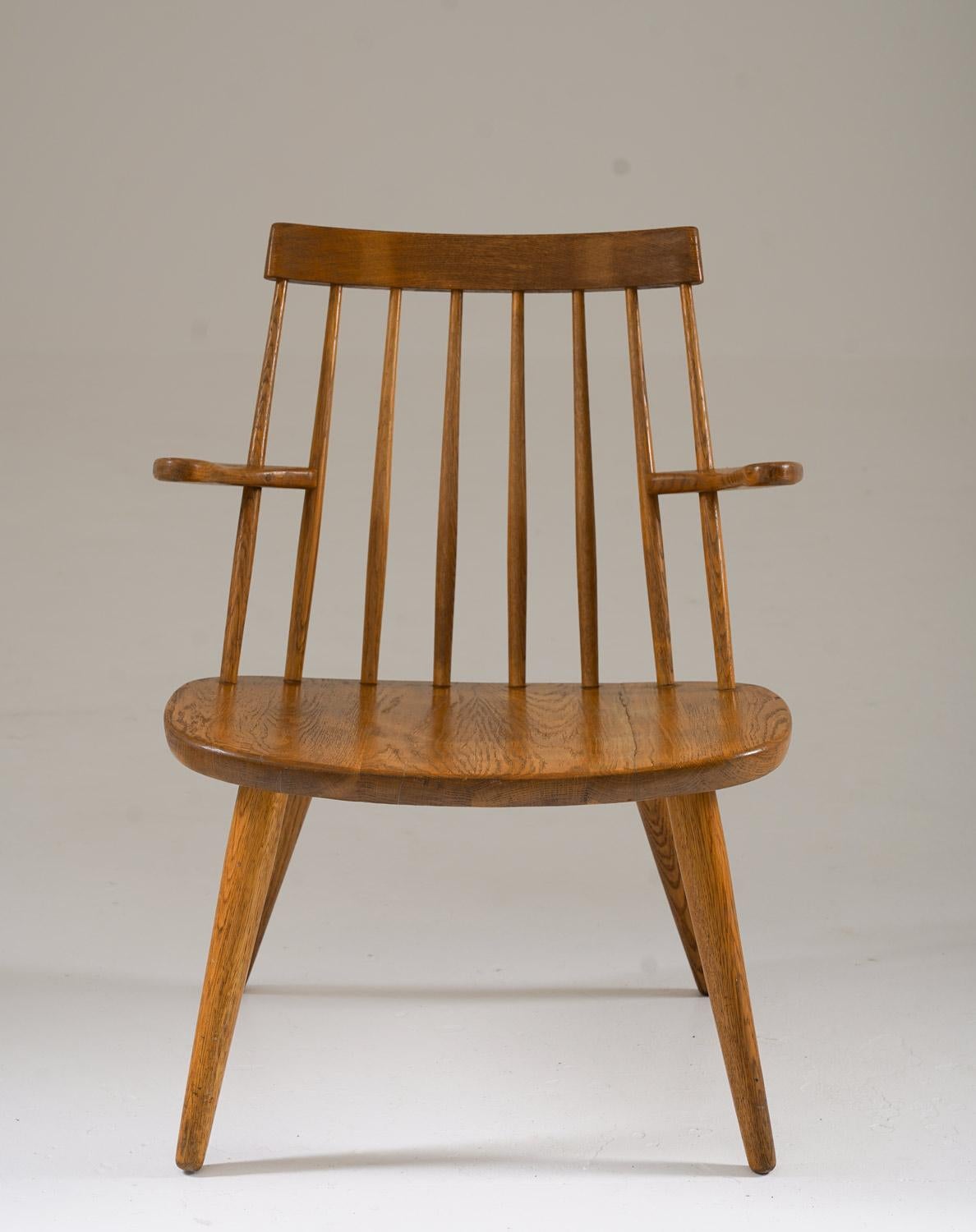 Chêne Fauteuils scandinaves du milieu du siècle Modèle 