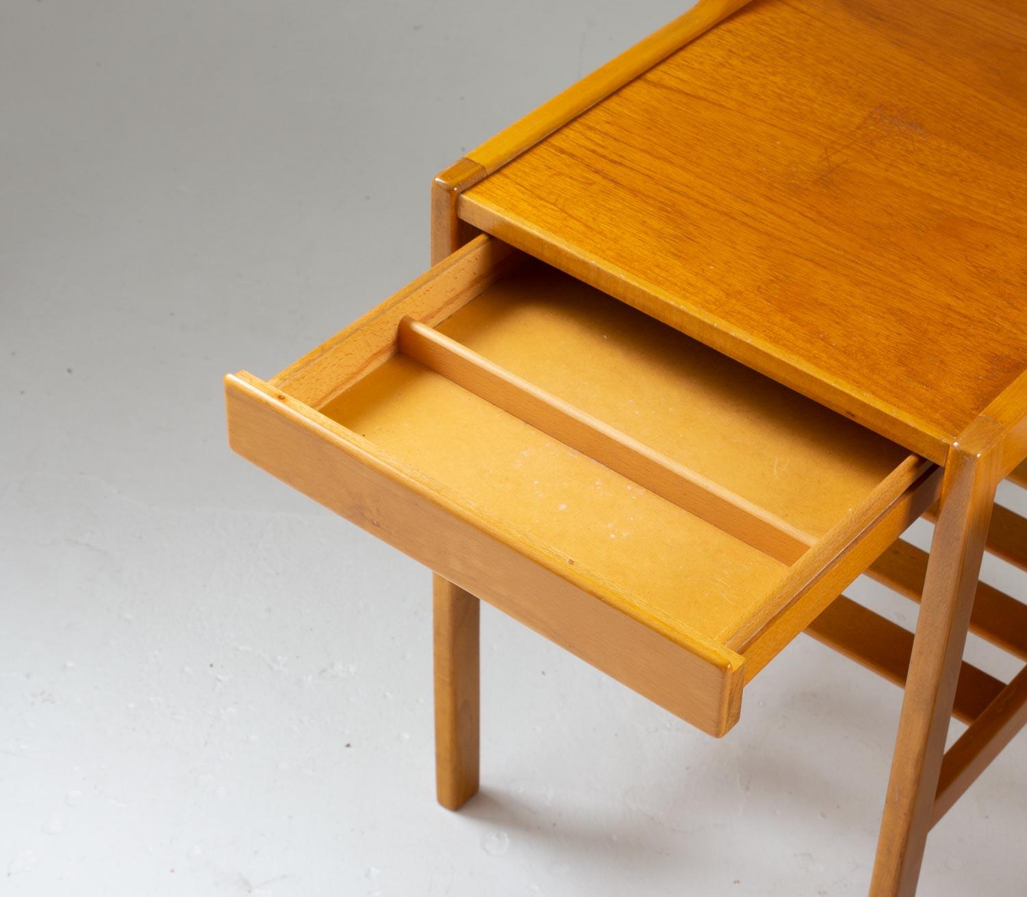 Scandinavian Midcentury Bedside Tables by Bertil Fridhagen for Bodafors, 1960s In Good Condition In Karlstad, SE